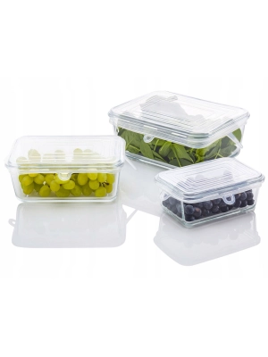 3 Pieces Silicone Lid Set