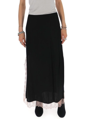 3.1 Phillip Lim Lace Trim Slit Skirt