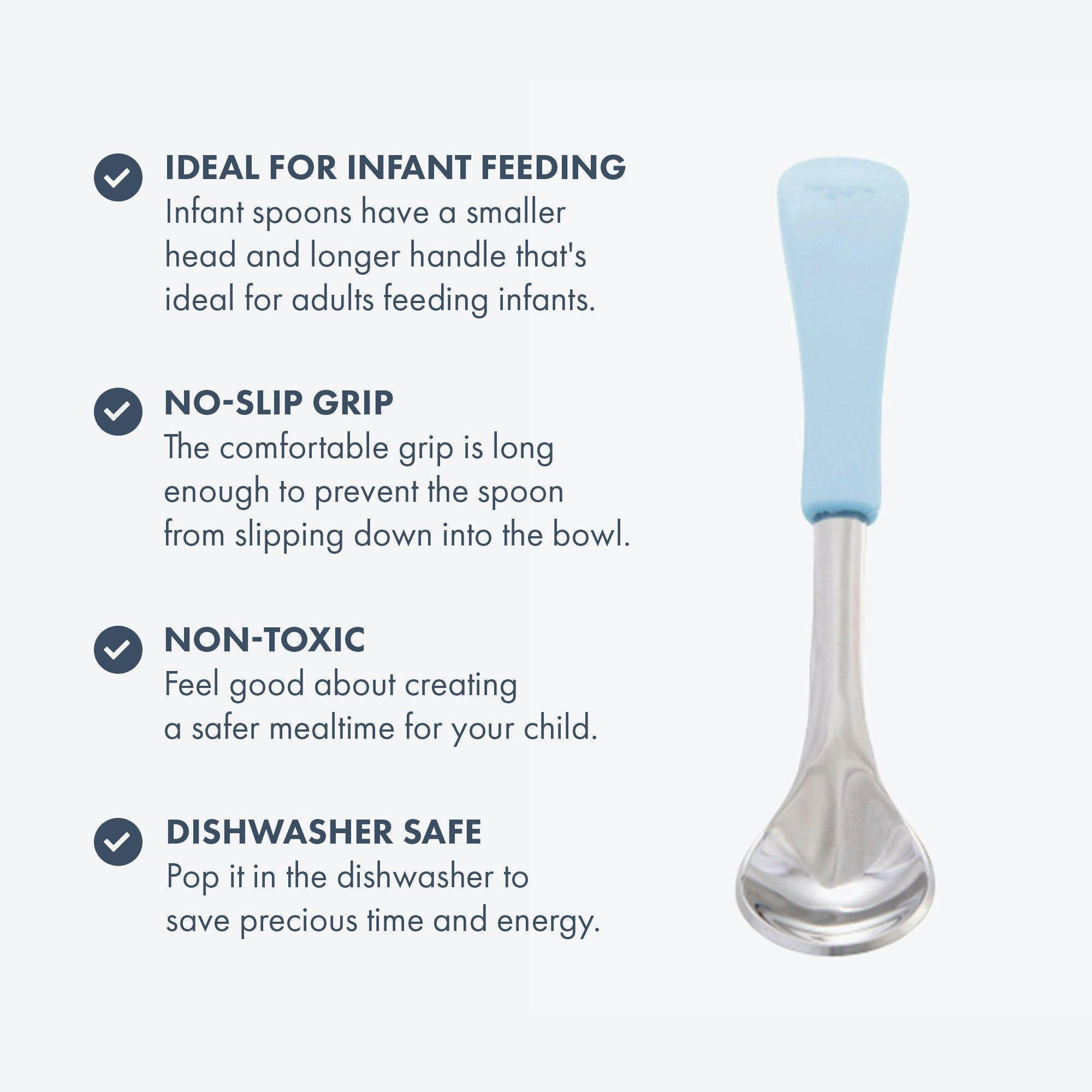 Avanchy Stainless Steel Baby Bowl With Spoon Combo   Air Tight Lid - White