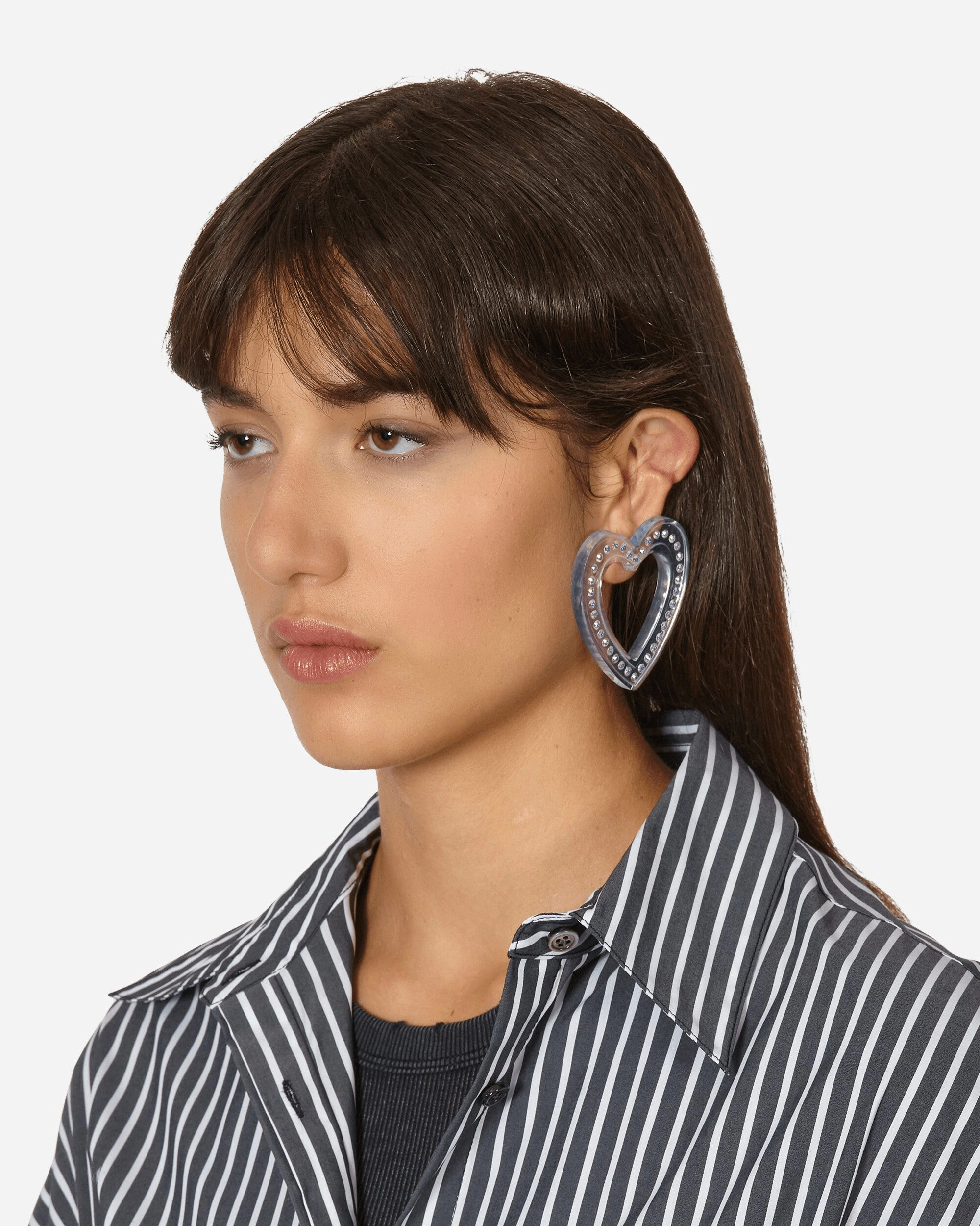Big Heart Earrings Transparent