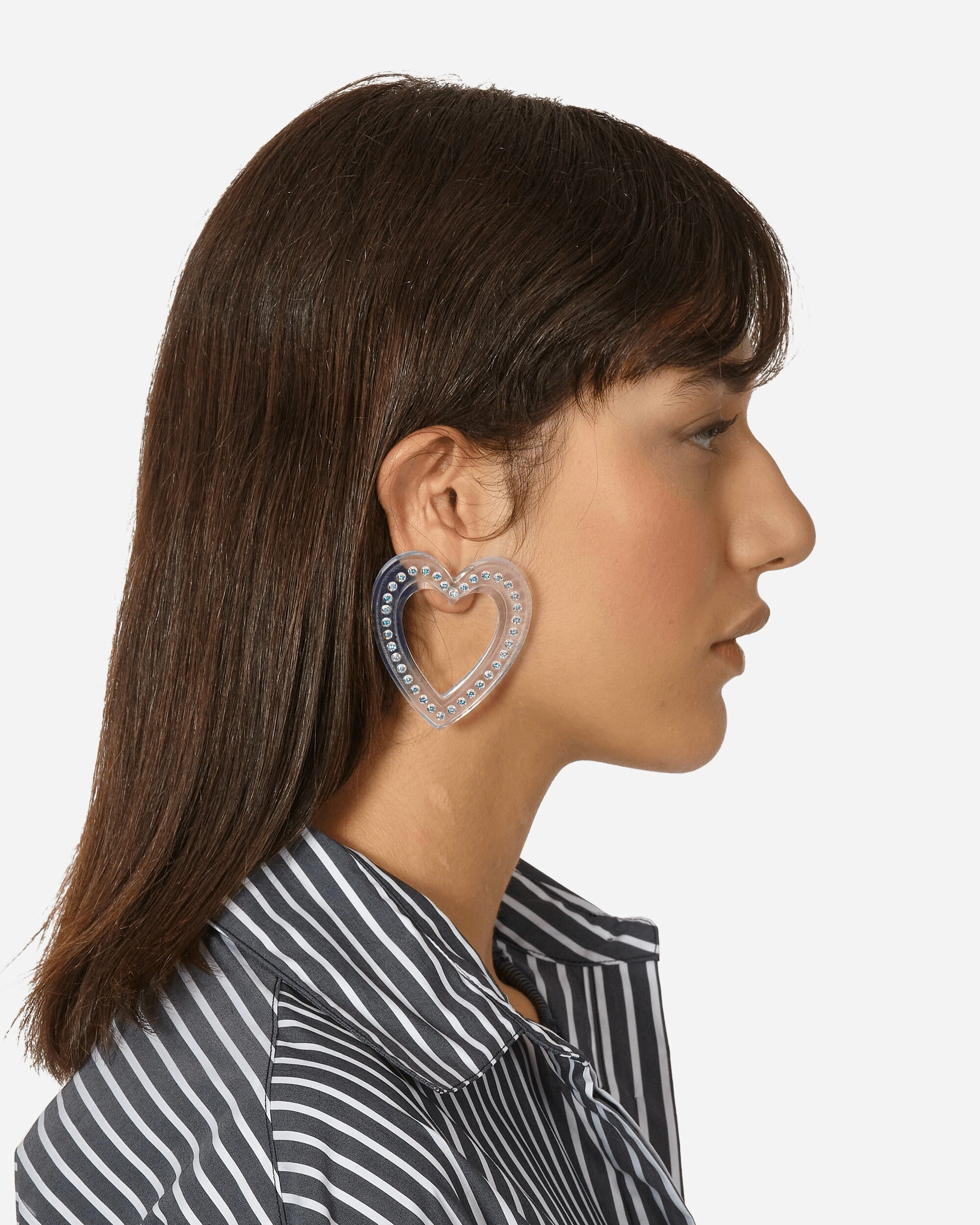Big Heart Earrings Transparent
