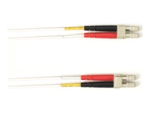 Black Box - Patch cable - LC multi-mode (M) to LC multi-mode (M) - 1.22 m - fiber optic - 50 / 125 micron - OM3 - OFNP - plenum FOCMP10-LCLC-WH-4