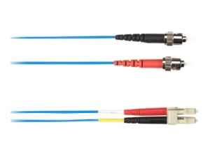 Black Box - Patch cable - LC multi-mode (M) to ST multi-mode (M) - 10 m - fiber optic - duplex - OM4 - blue FOCMRM4-010M-STLC-BL
