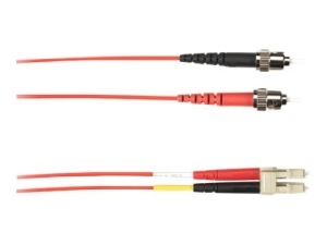 Black Box - Patch cable - LC multi-mode (M) to ST multi-mode (M) - 10 m - fiber optic - duplex - OM4 - red FOCMRM4-010M-STLC-RD