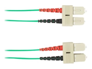 Black Box - Patch cable - SC multi-mode (M) to SC multi-mode (M) - 4 m - fiber optic - 50 / 125 micron - plenum - green FOCMP10-004M-SCSC-GN