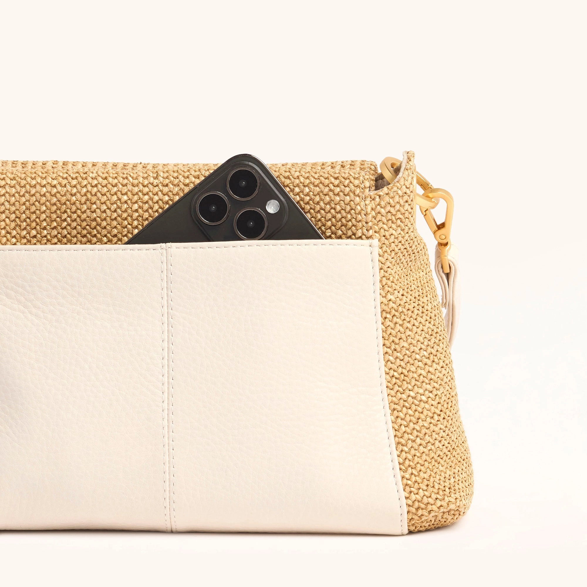 Bryant | Calla Lily White Raffia/Brushed Gold | Med