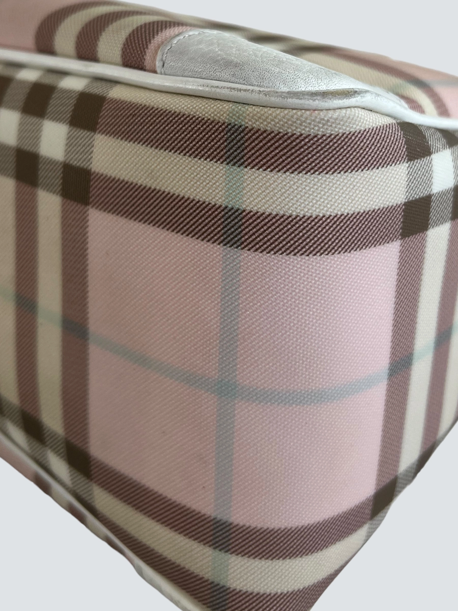 Burberry Pink Tote Vintage Checked Tote  Handbag
