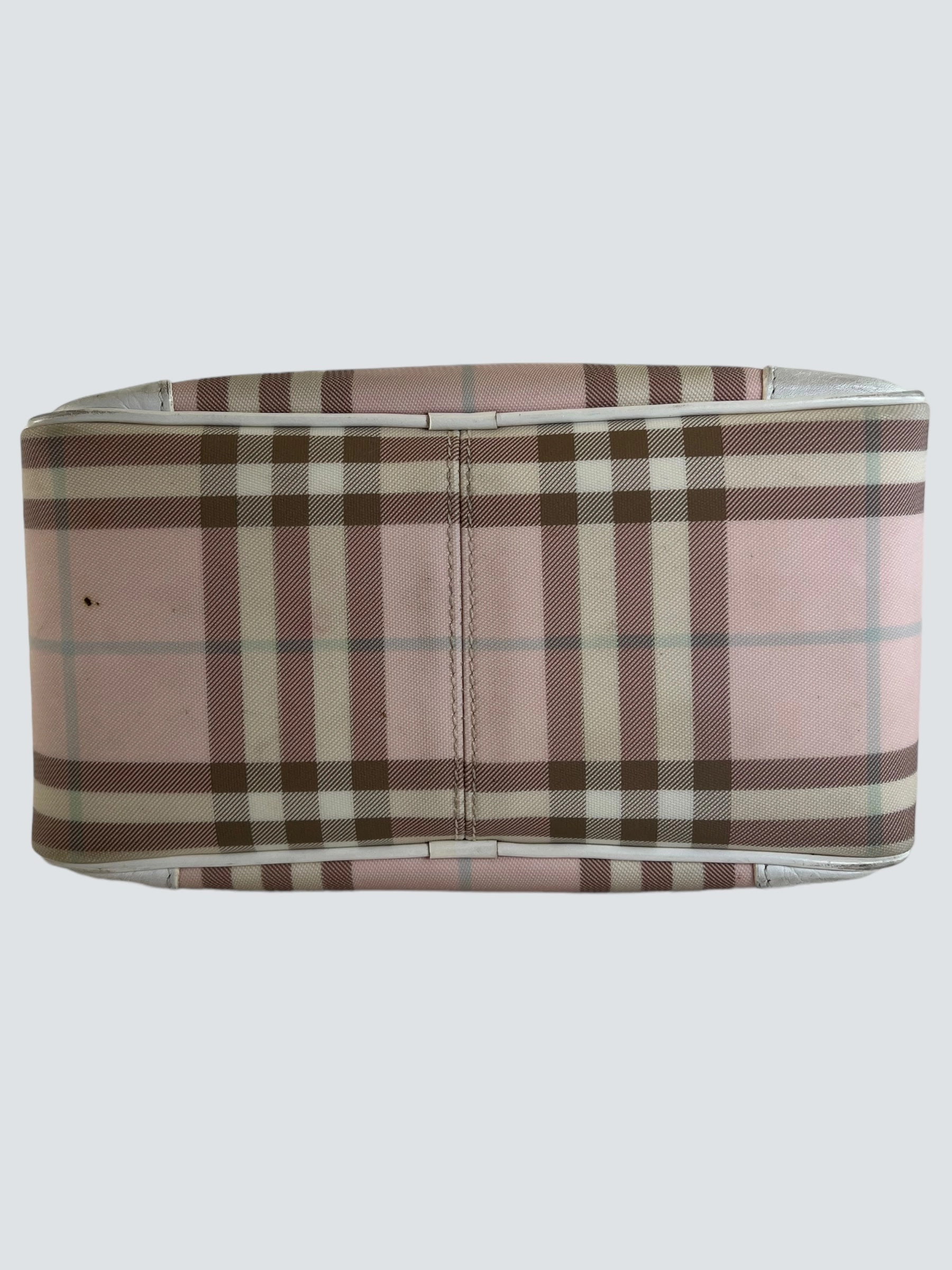 Burberry Pink Tote Vintage Checked Tote  Handbag