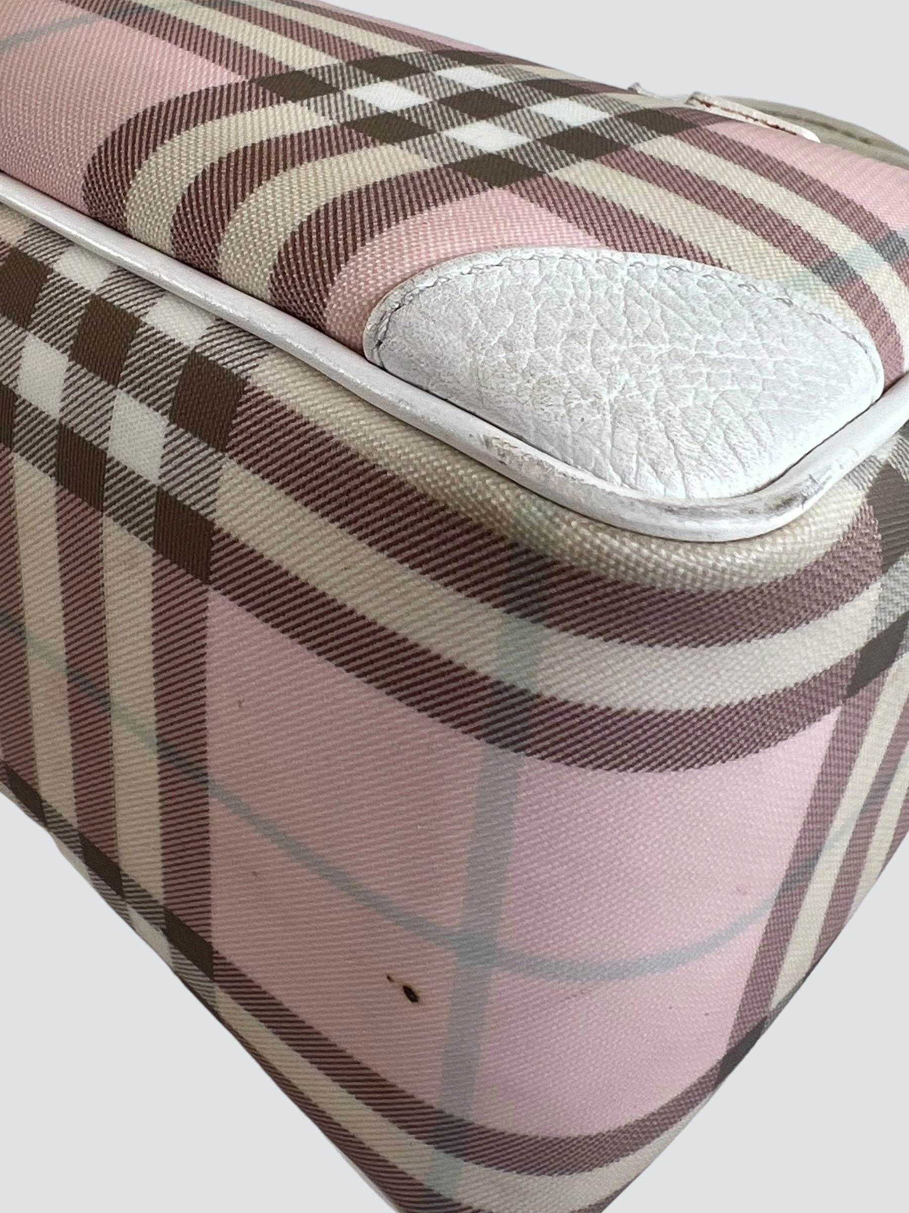 Burberry Pink Tote Vintage Checked Tote  Handbag