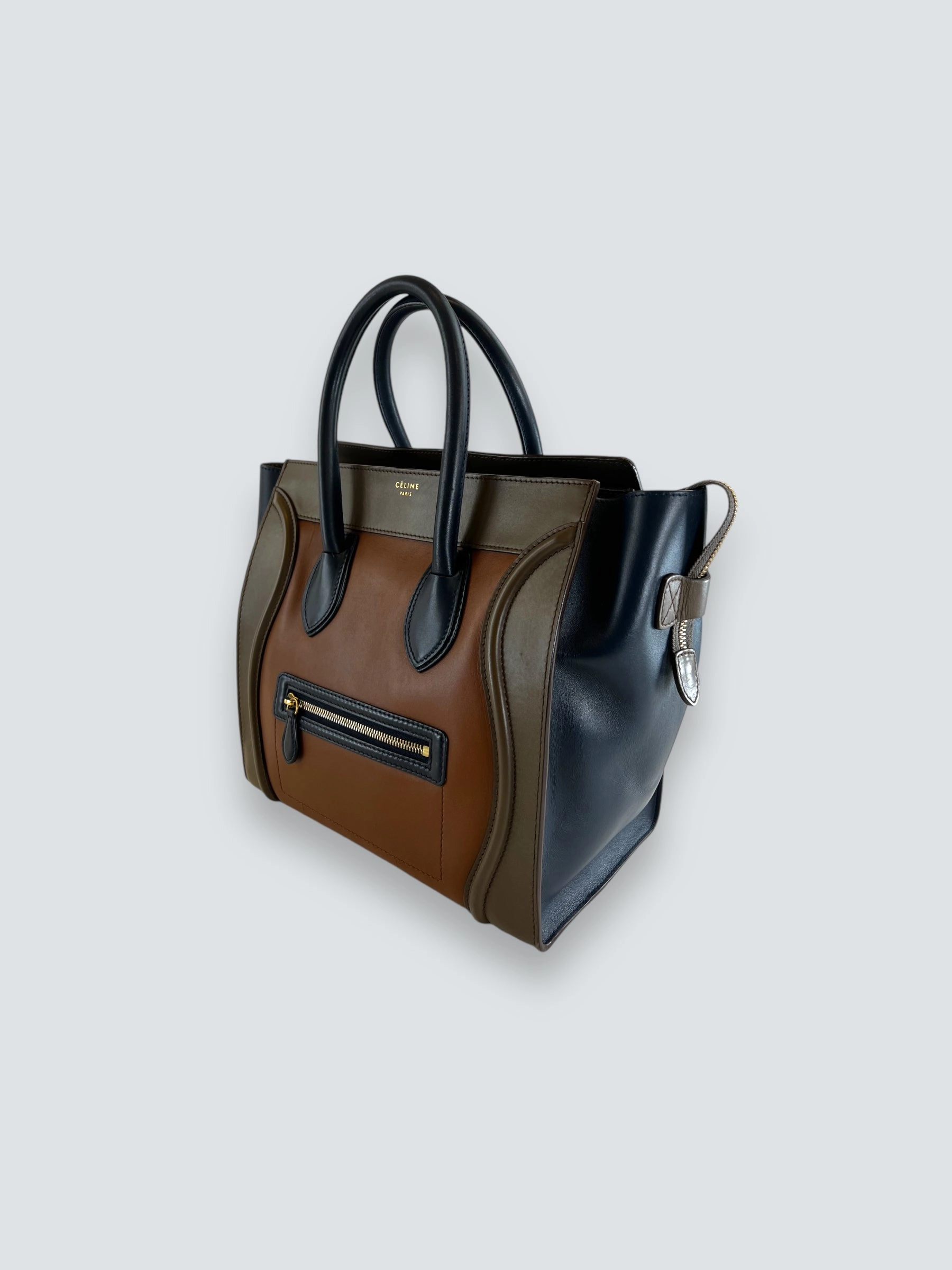 Celine Multi Colour Calf Leather Phantom Luggage Tote Handbag