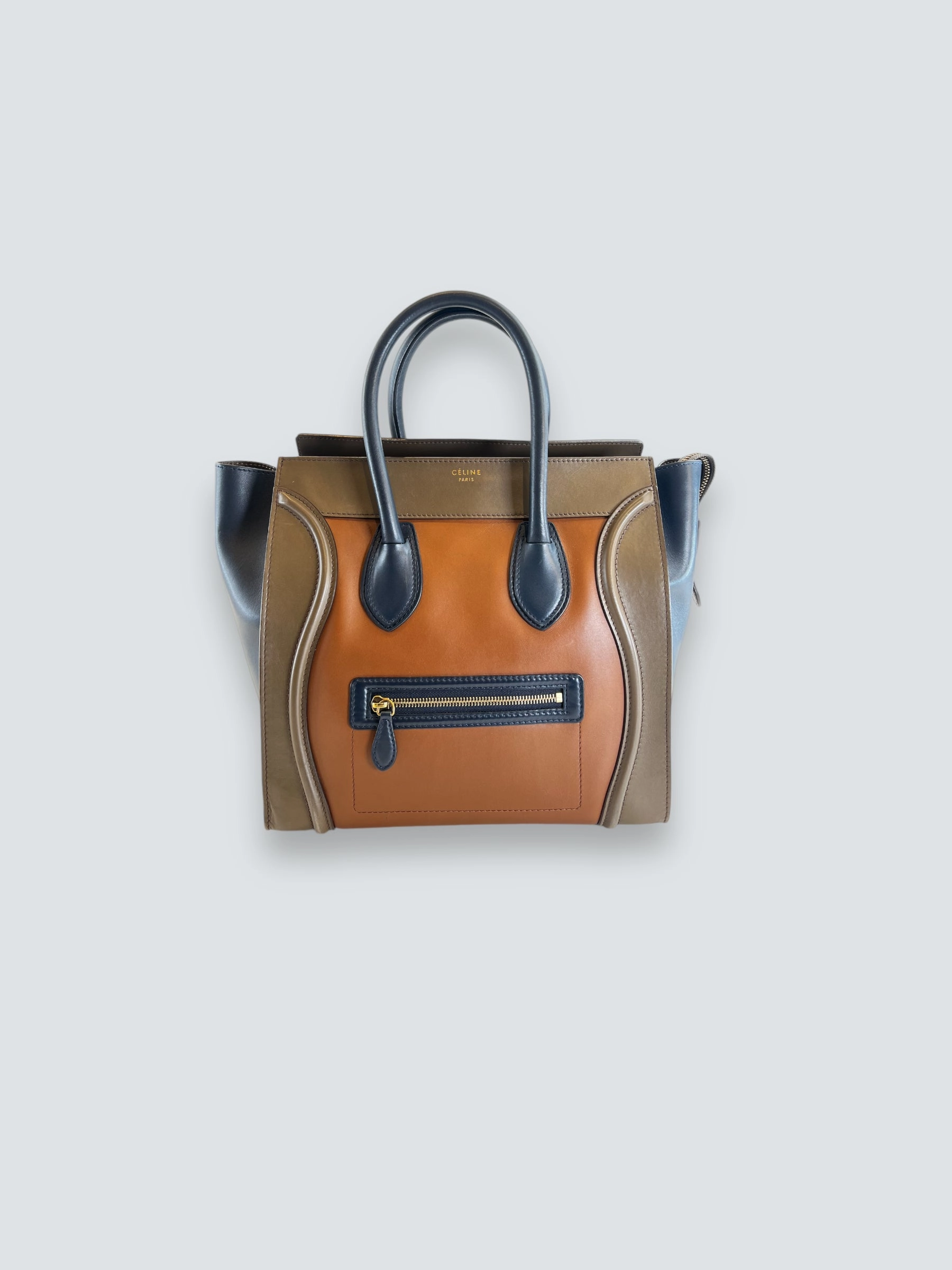 Celine Multi Colour Calf Leather Phantom Luggage Tote Handbag