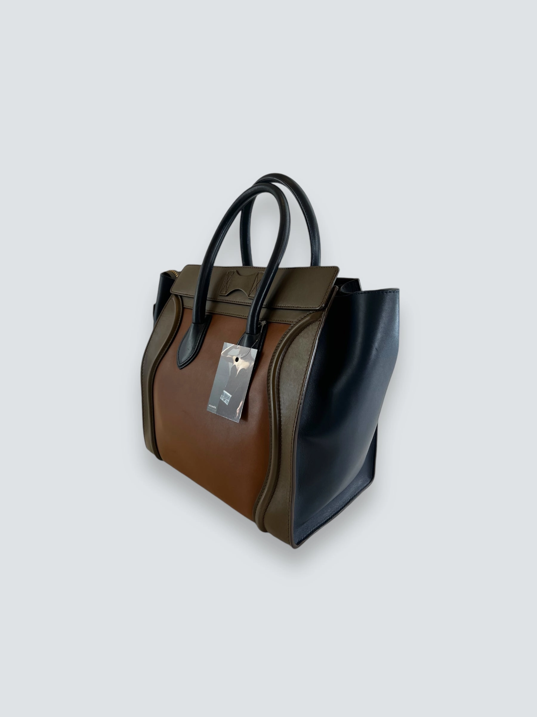 Celine Multi Colour Calf Leather Phantom Luggage Tote Handbag