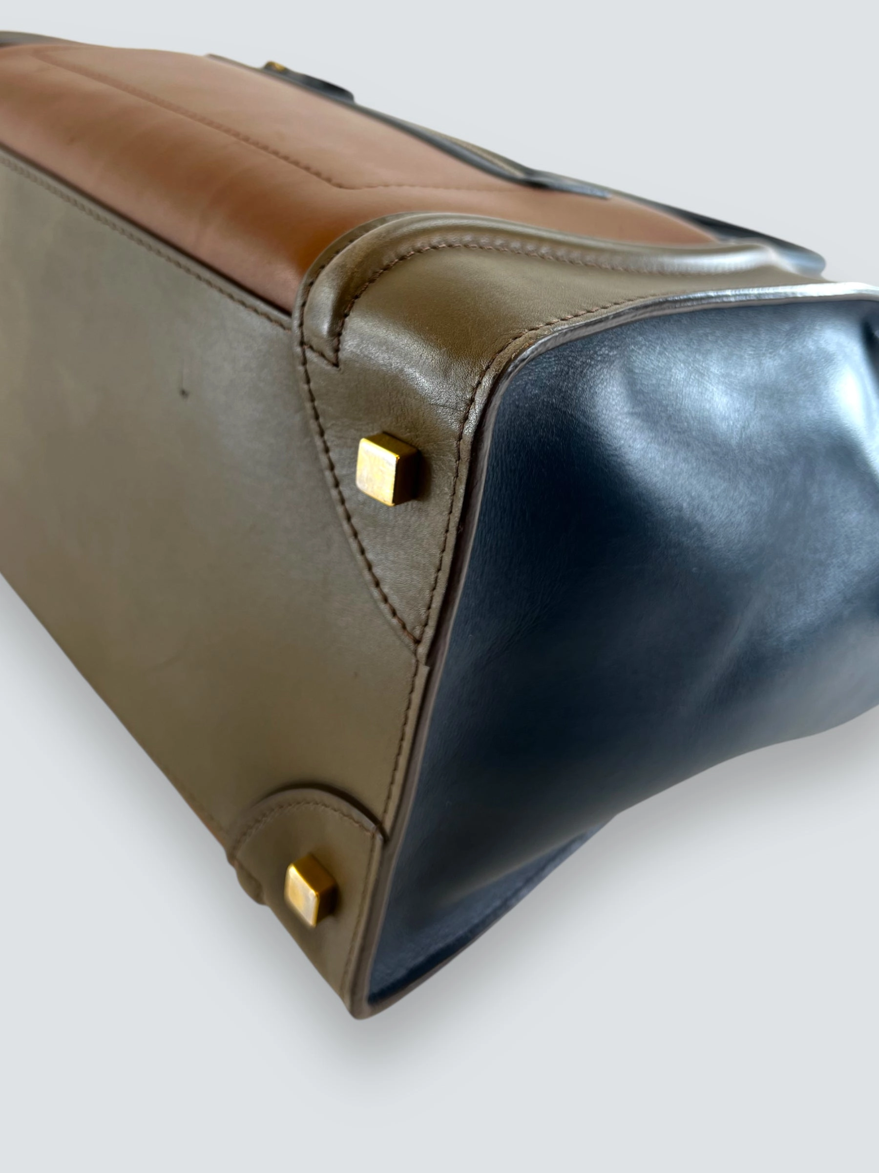 Celine Multi Colour Calf Leather Phantom Luggage Tote Handbag