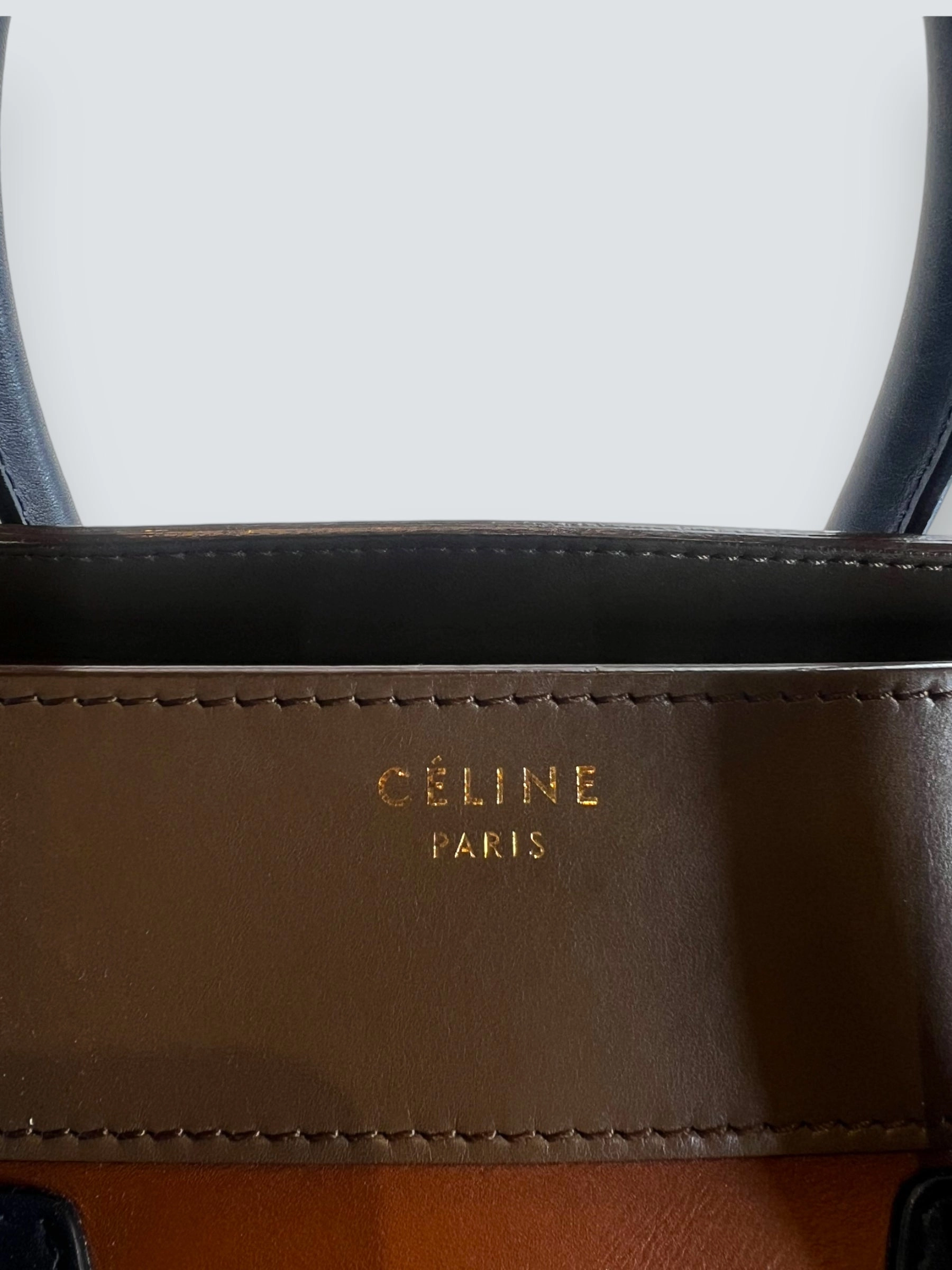 Celine Multi Colour Calf Leather Phantom Luggage Tote Handbag
