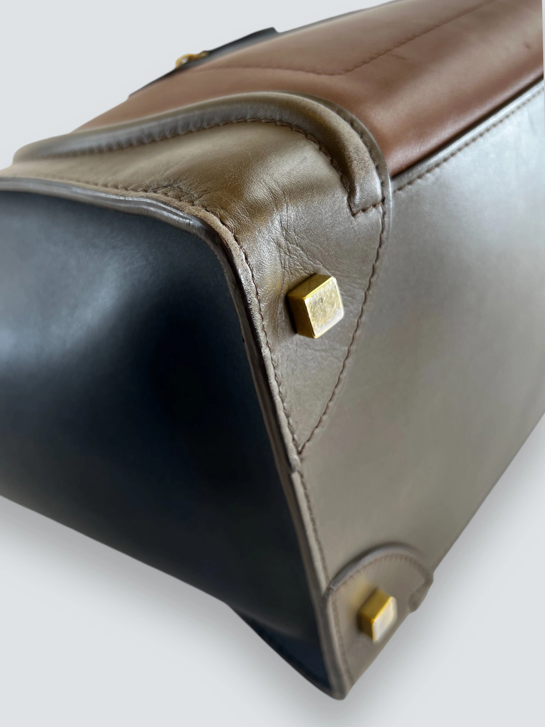 Celine Multi Colour Calf Leather Phantom Luggage Tote Handbag