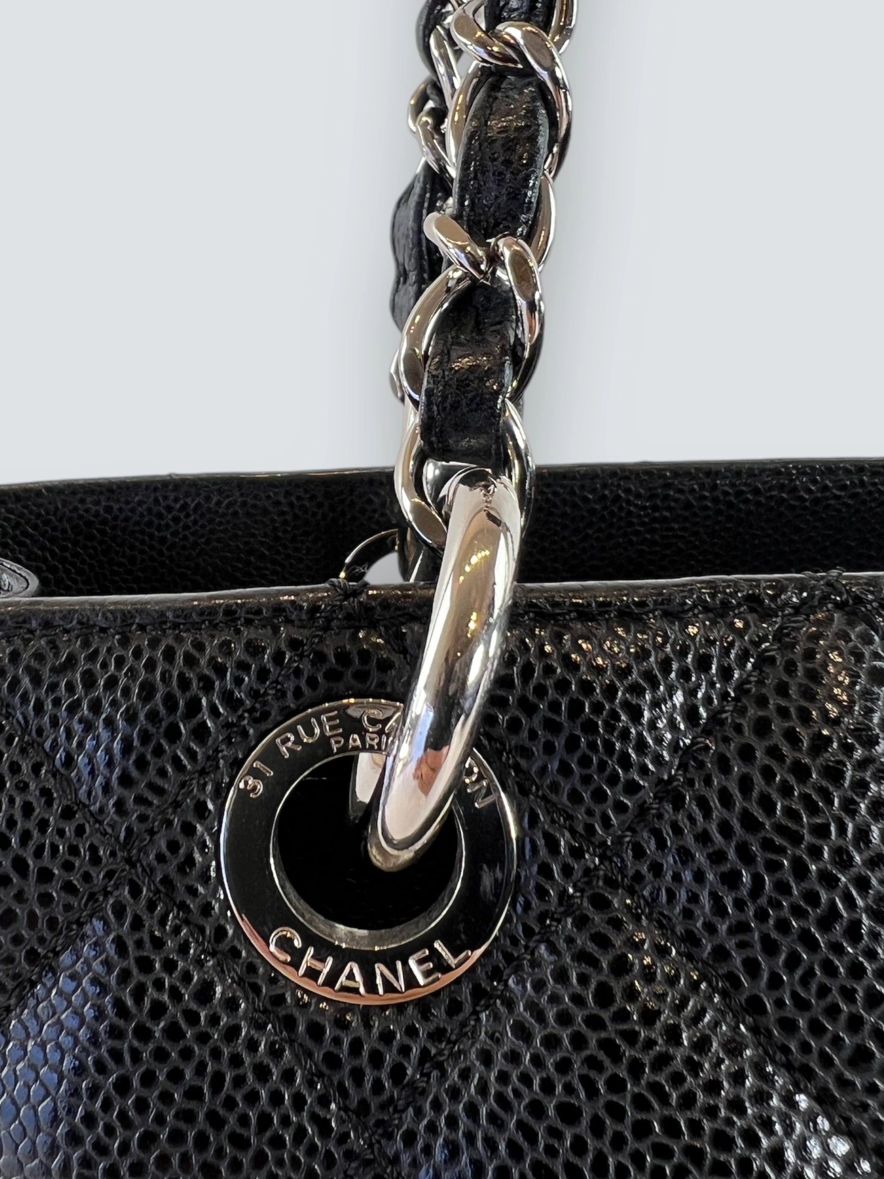 Chanel Black Caviar Leather GST Tote