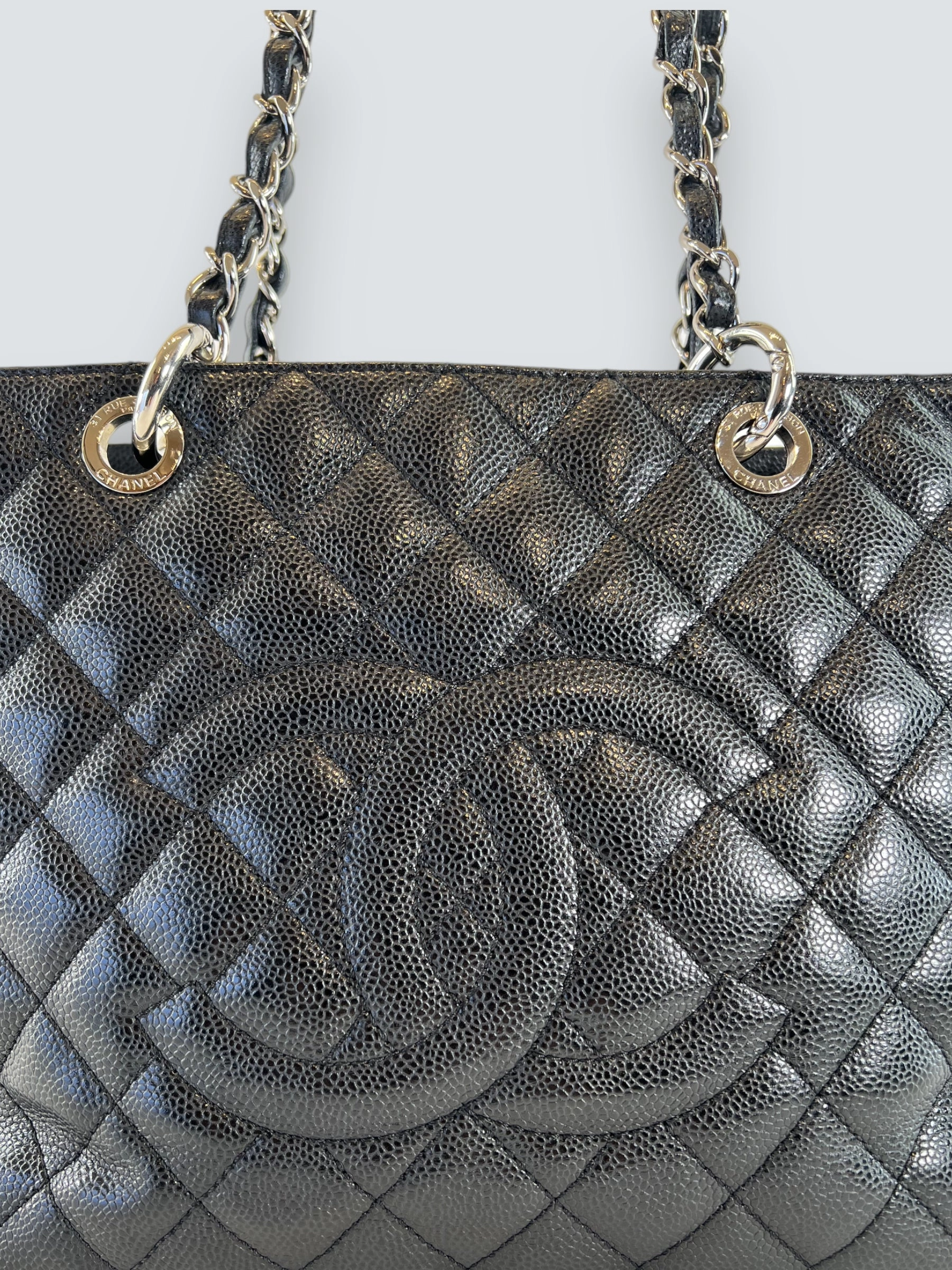 Chanel Black Caviar Leather GST Tote