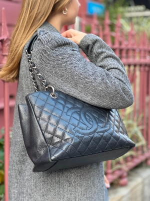 Chanel Black Caviar Leather GST Tote