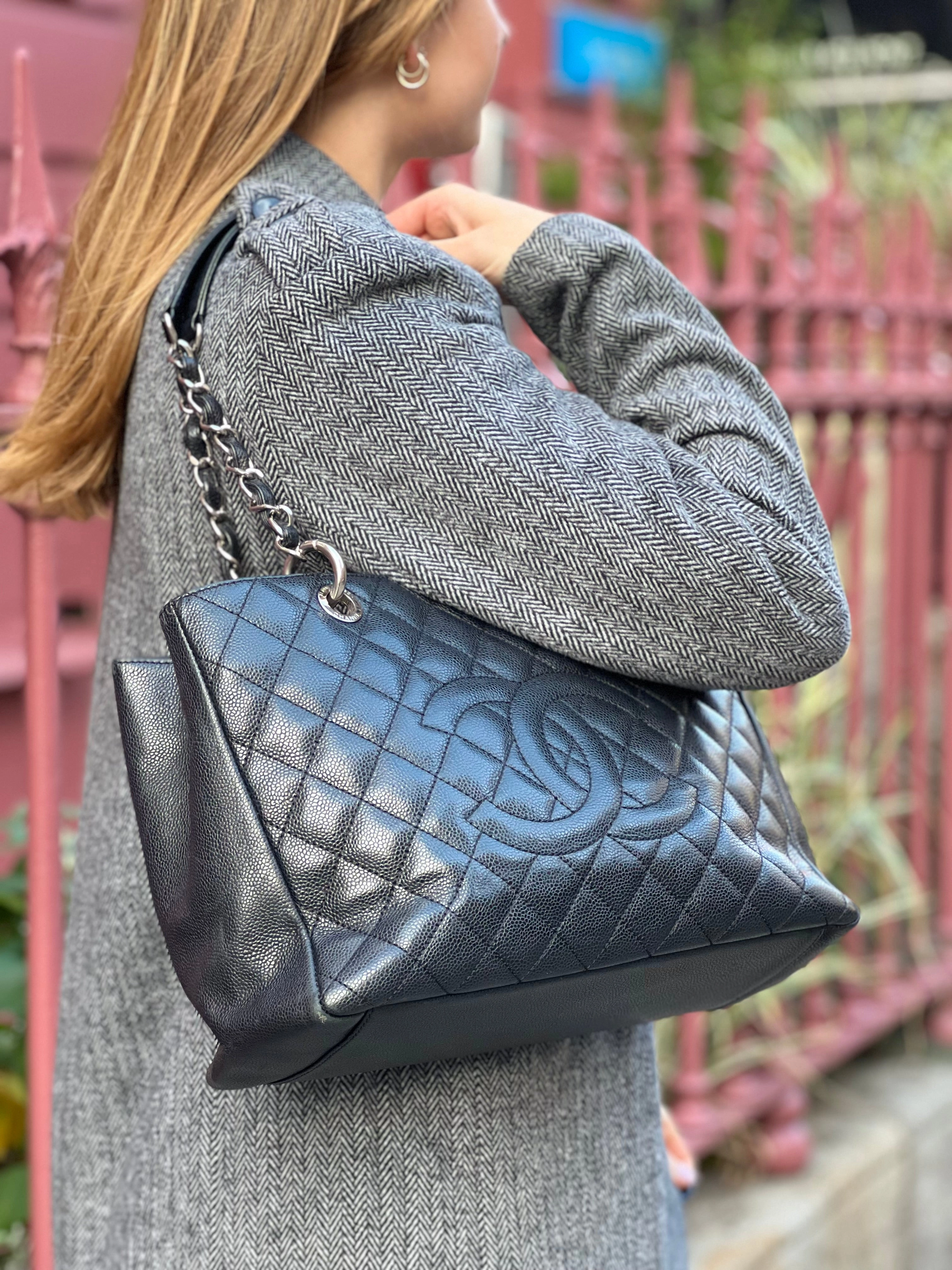 Chanel Black Caviar Leather GST Tote