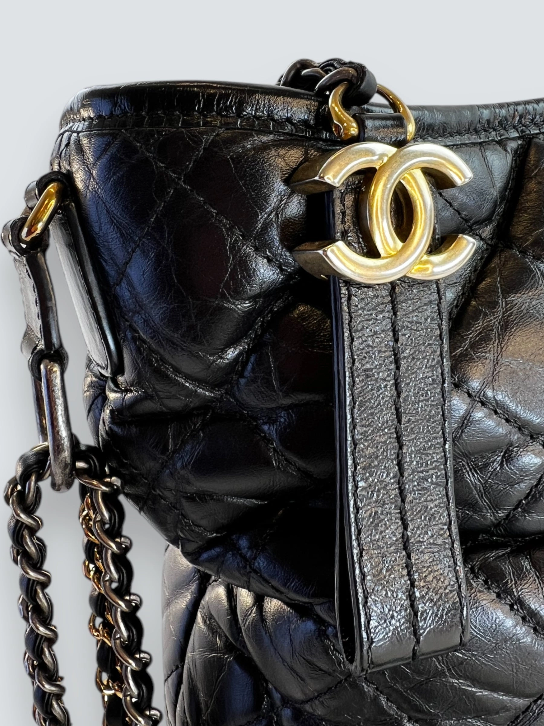 Chanel Black Leather Large Gabrielle Crossbody