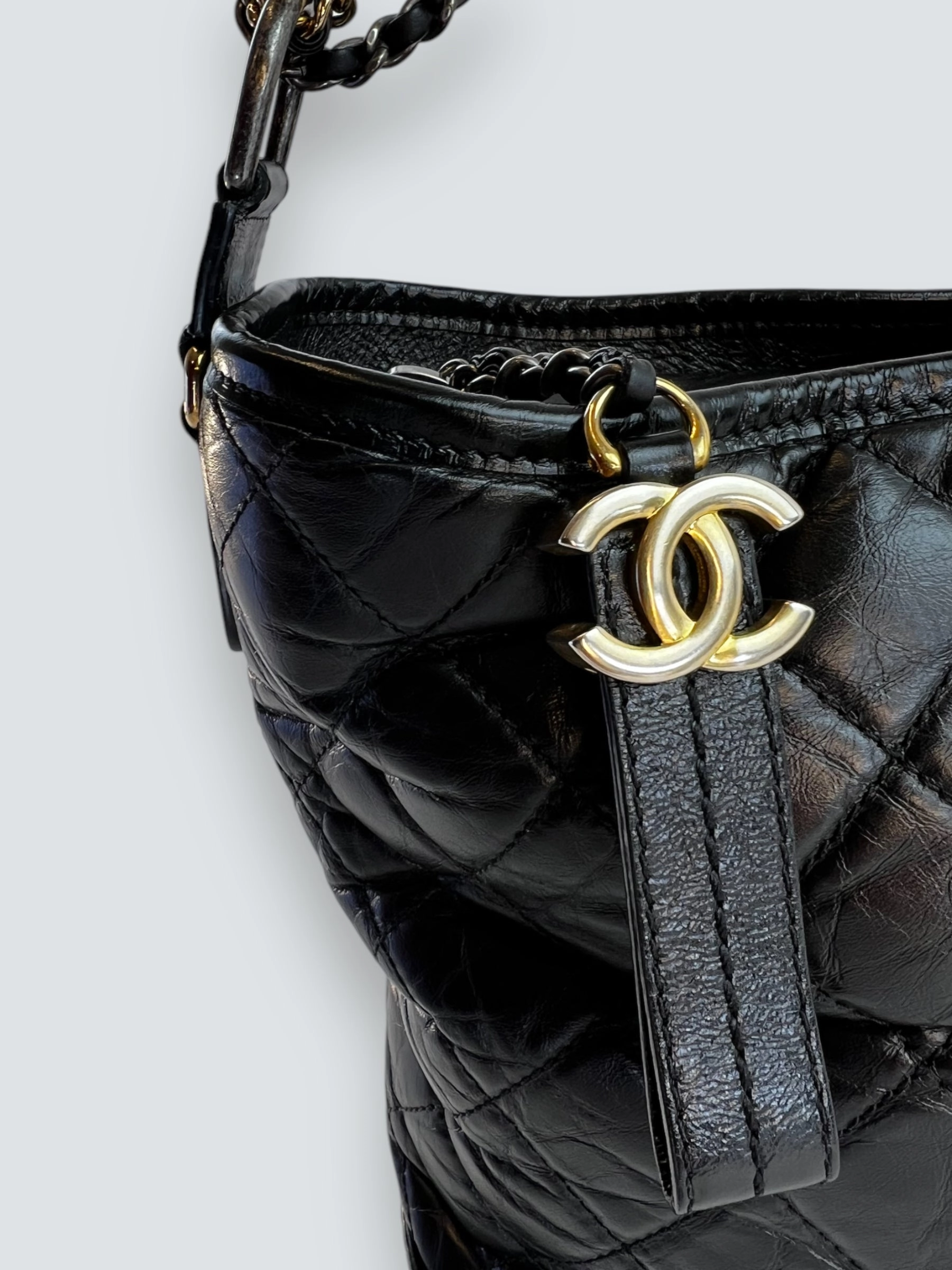 Chanel Black Leather Large Gabrielle Crossbody