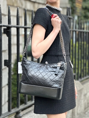 Chanel Black Leather Large Gabrielle Crossbody