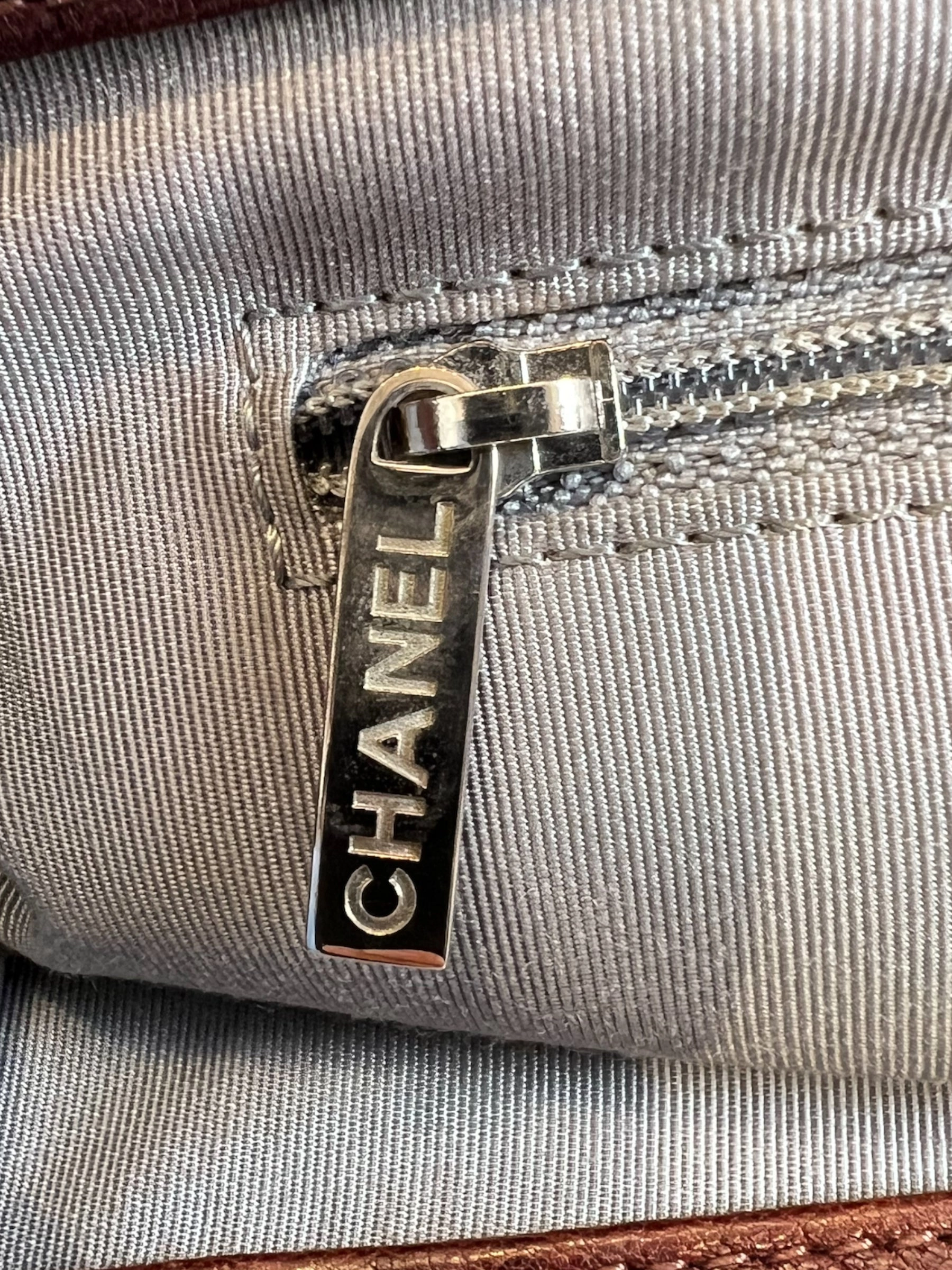 Chanel Burgundy Leather Chain Around Shoulder Bag