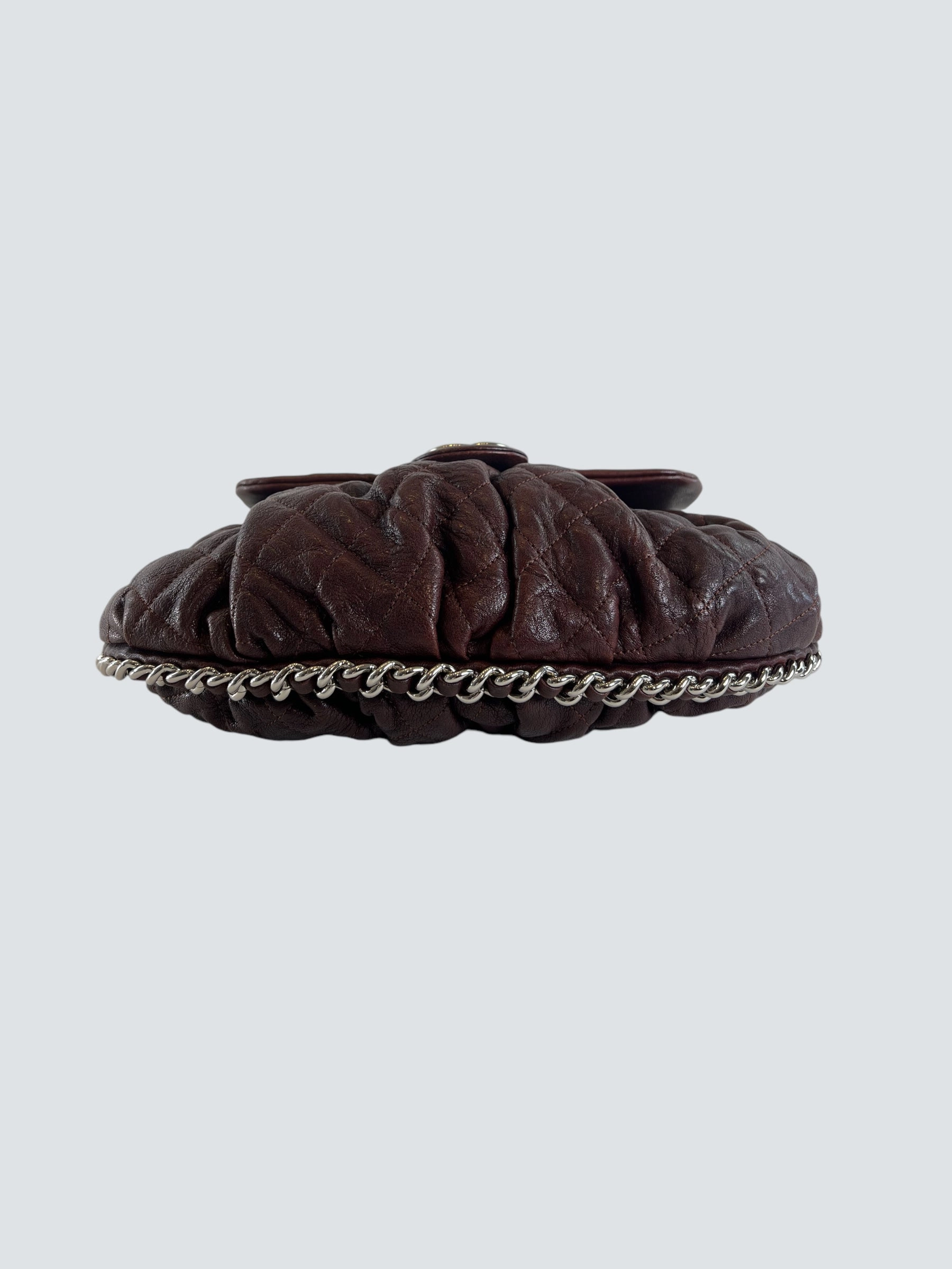 Chanel Burgundy Leather Chain Around Shoulder Bag