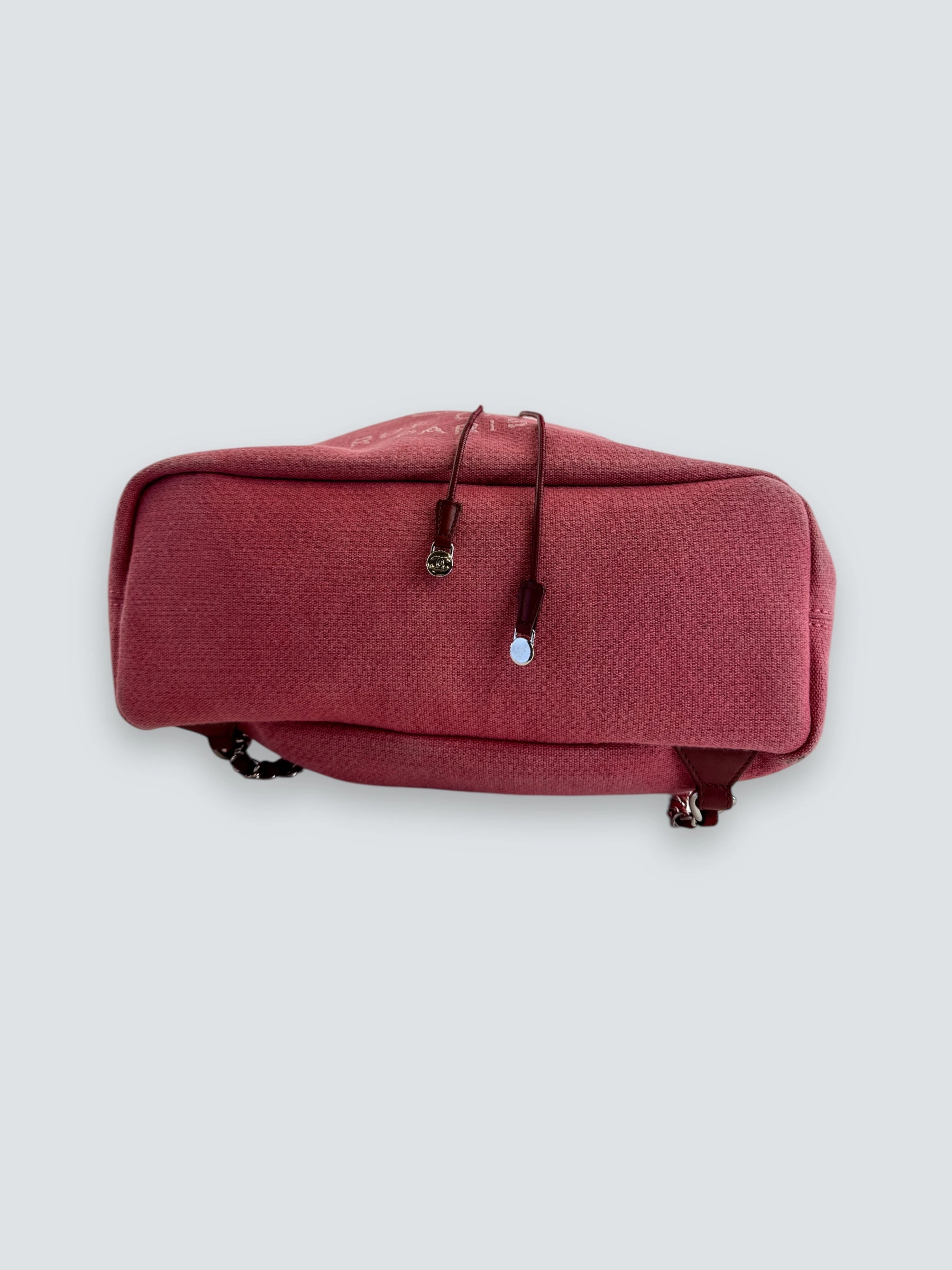 Chanel Red Tweed and Leather Backpack