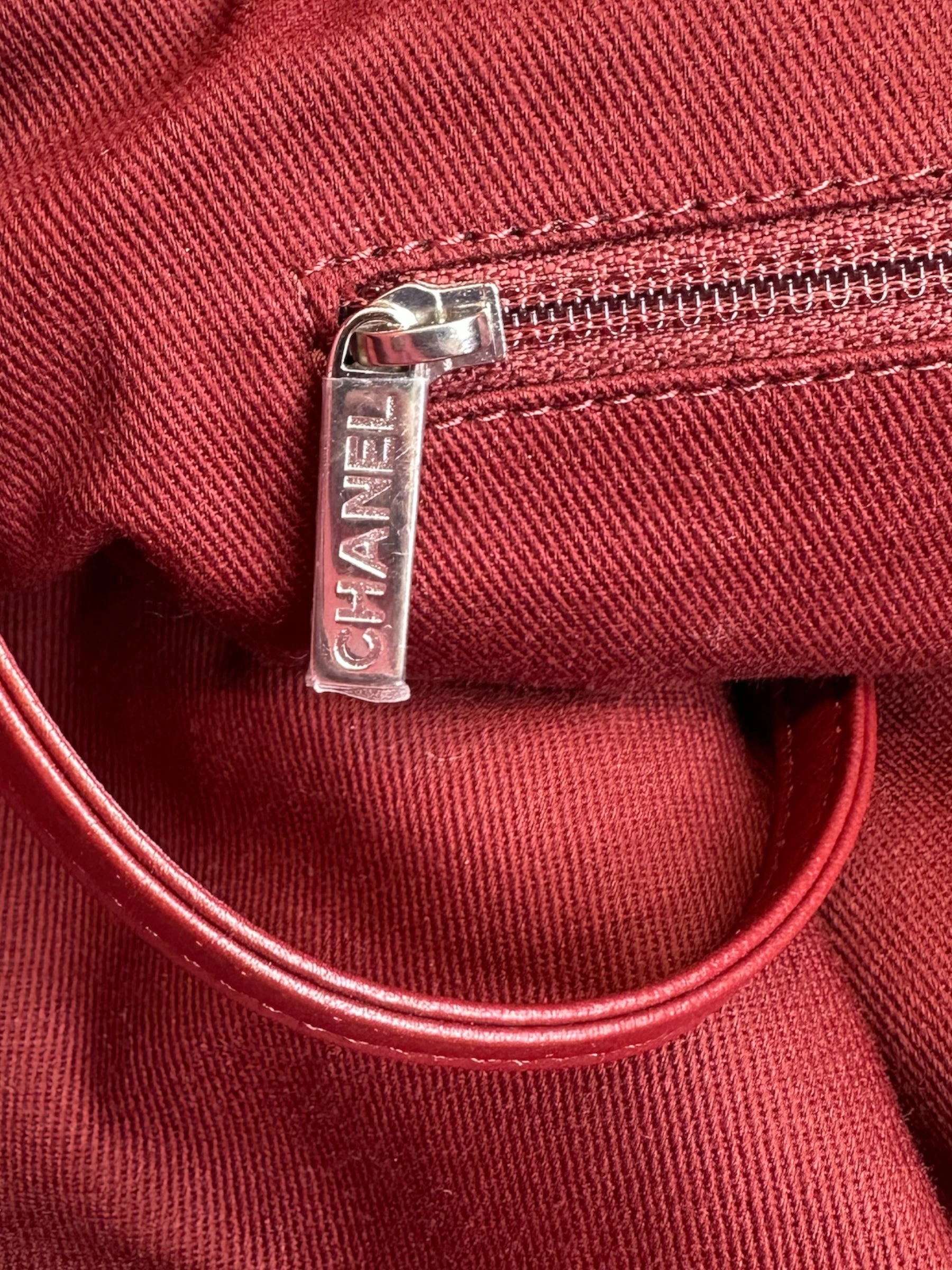 Chanel Red Tweed and Leather Backpack
