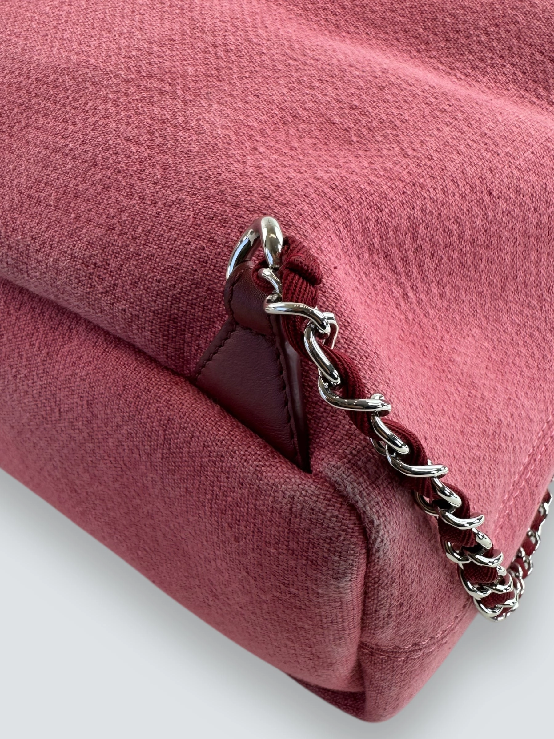 Chanel Red Tweed and Leather Backpack