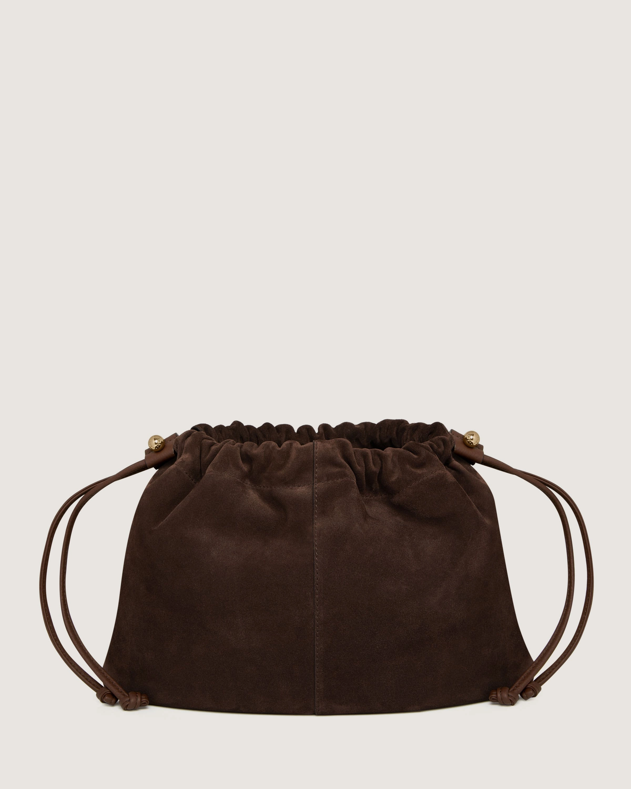 Charlotte Midi Drawstring - Chocolate Suede