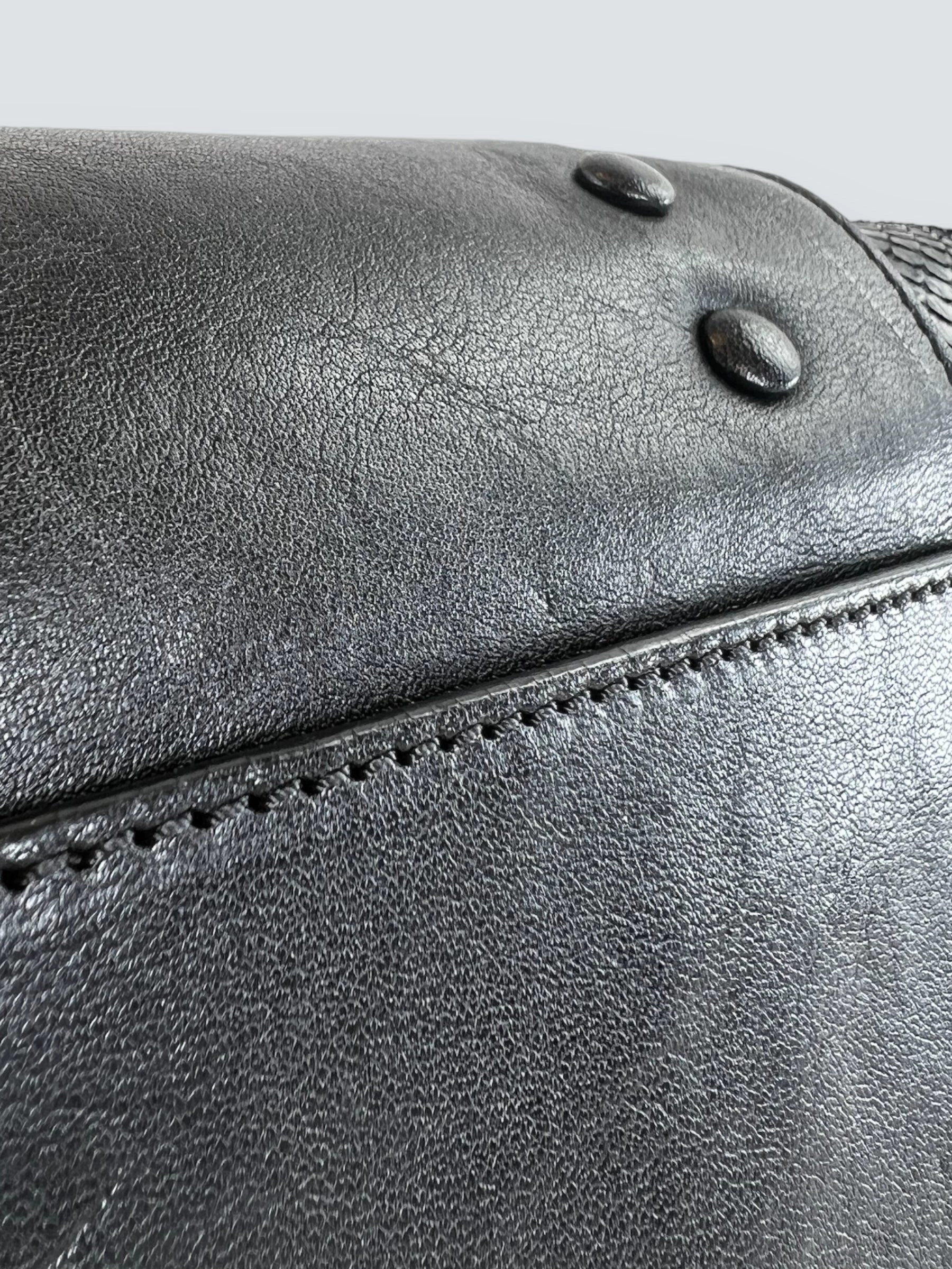 Chloe Black Leather & Python Alice Tote