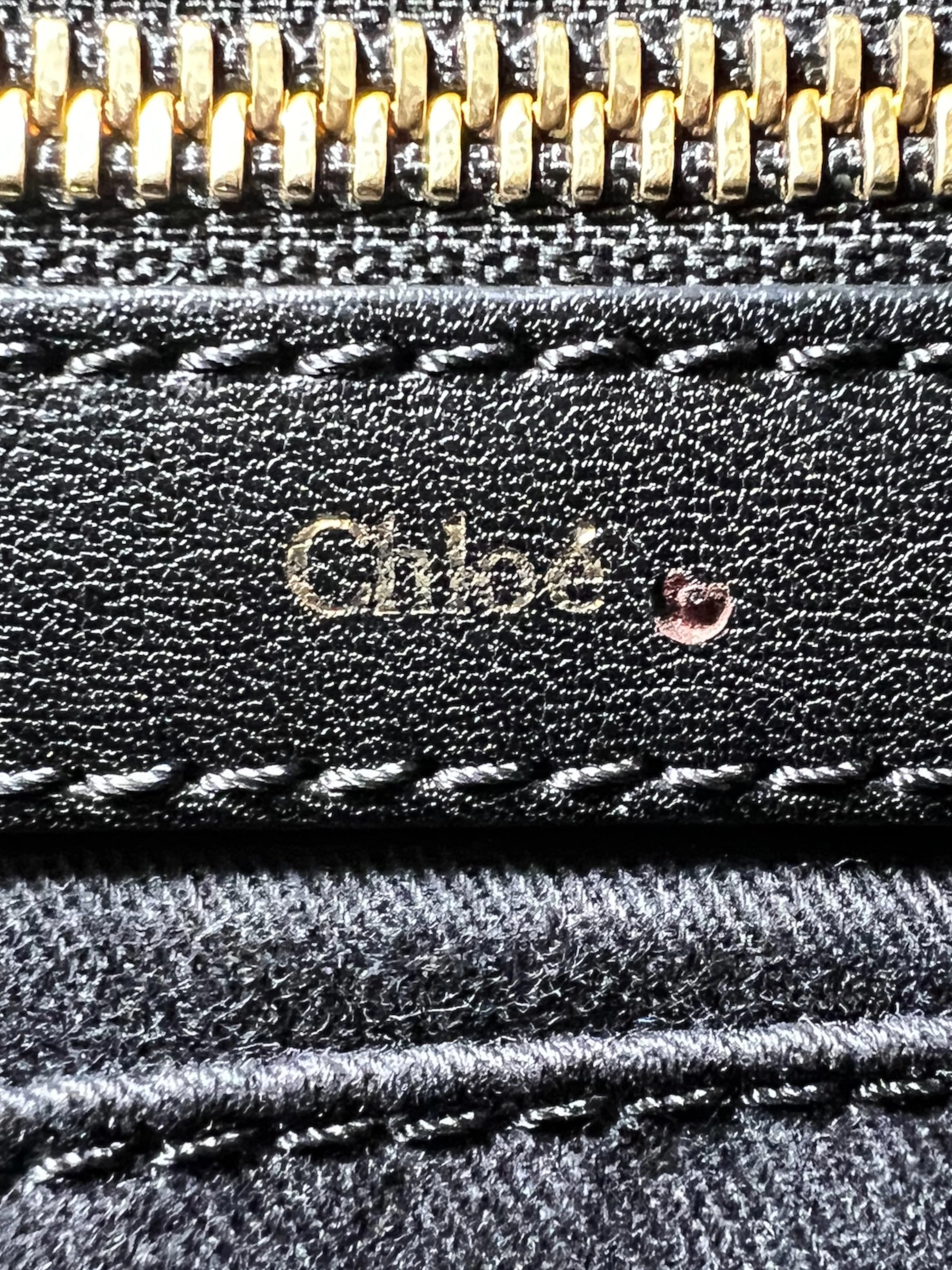 Chloe Black Leather & Python Alice Tote