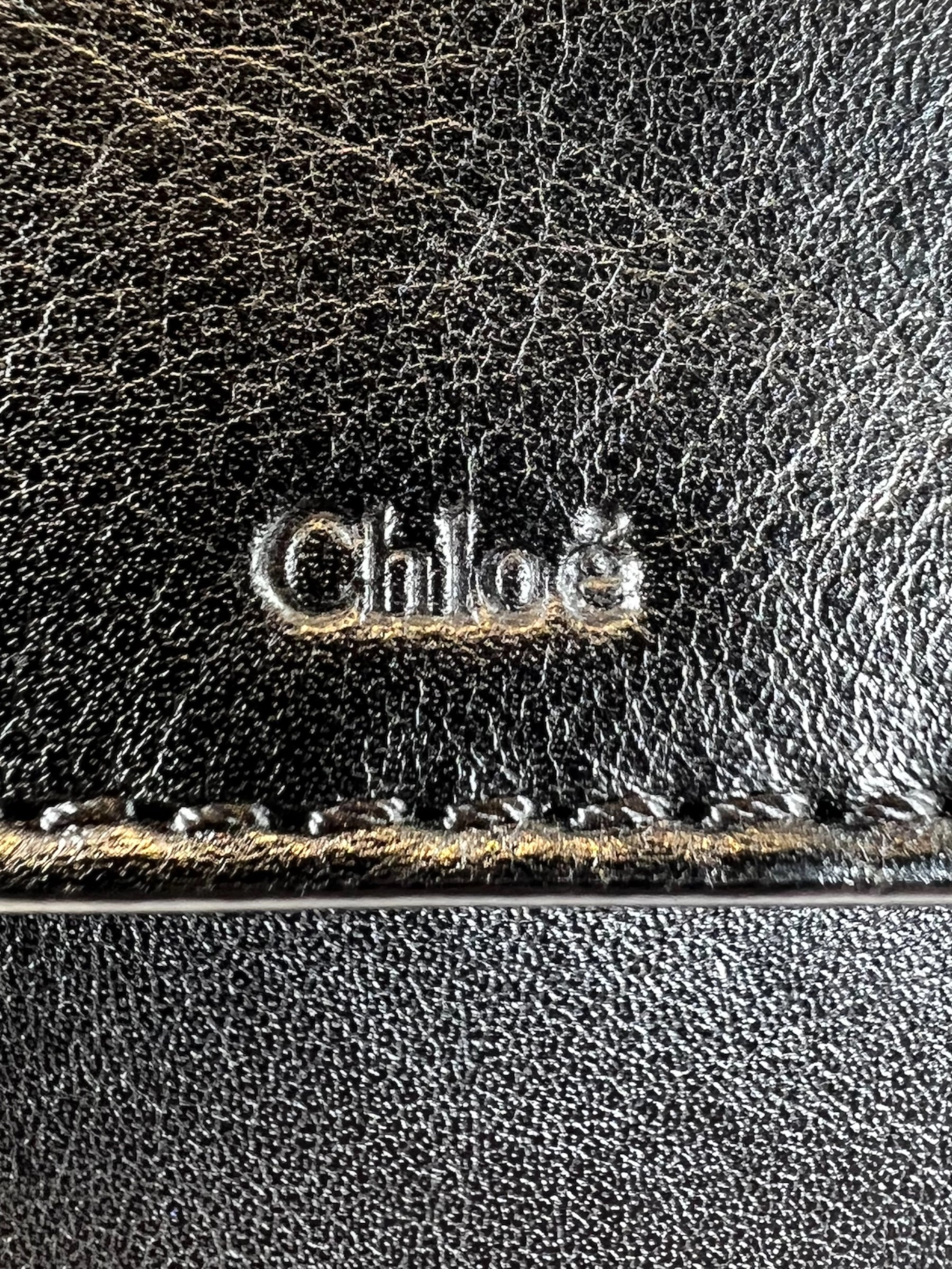 Chloe Black Leather & Python Alice Tote