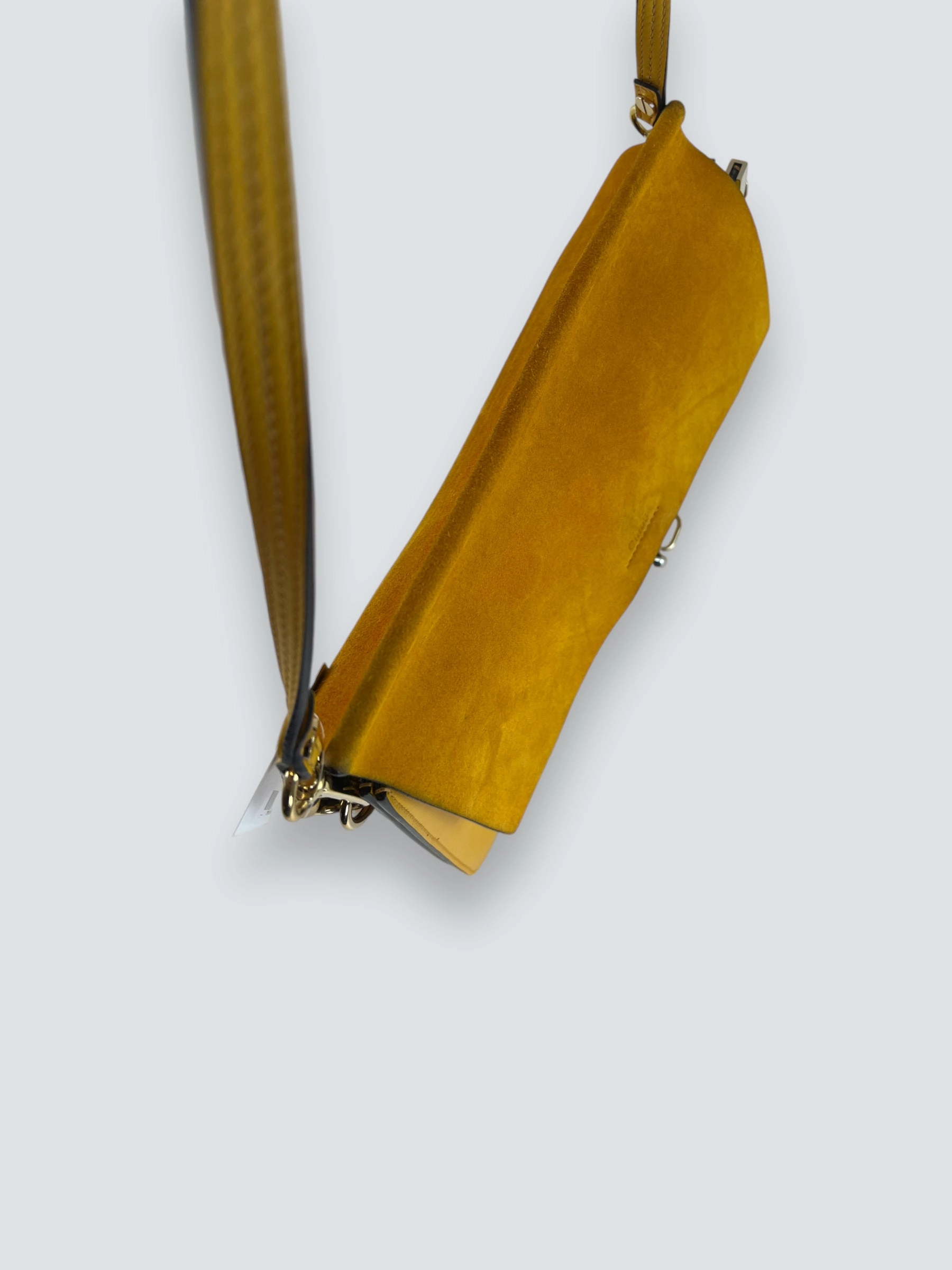Chloe Mustard Suede & Leather Faye Crossbody