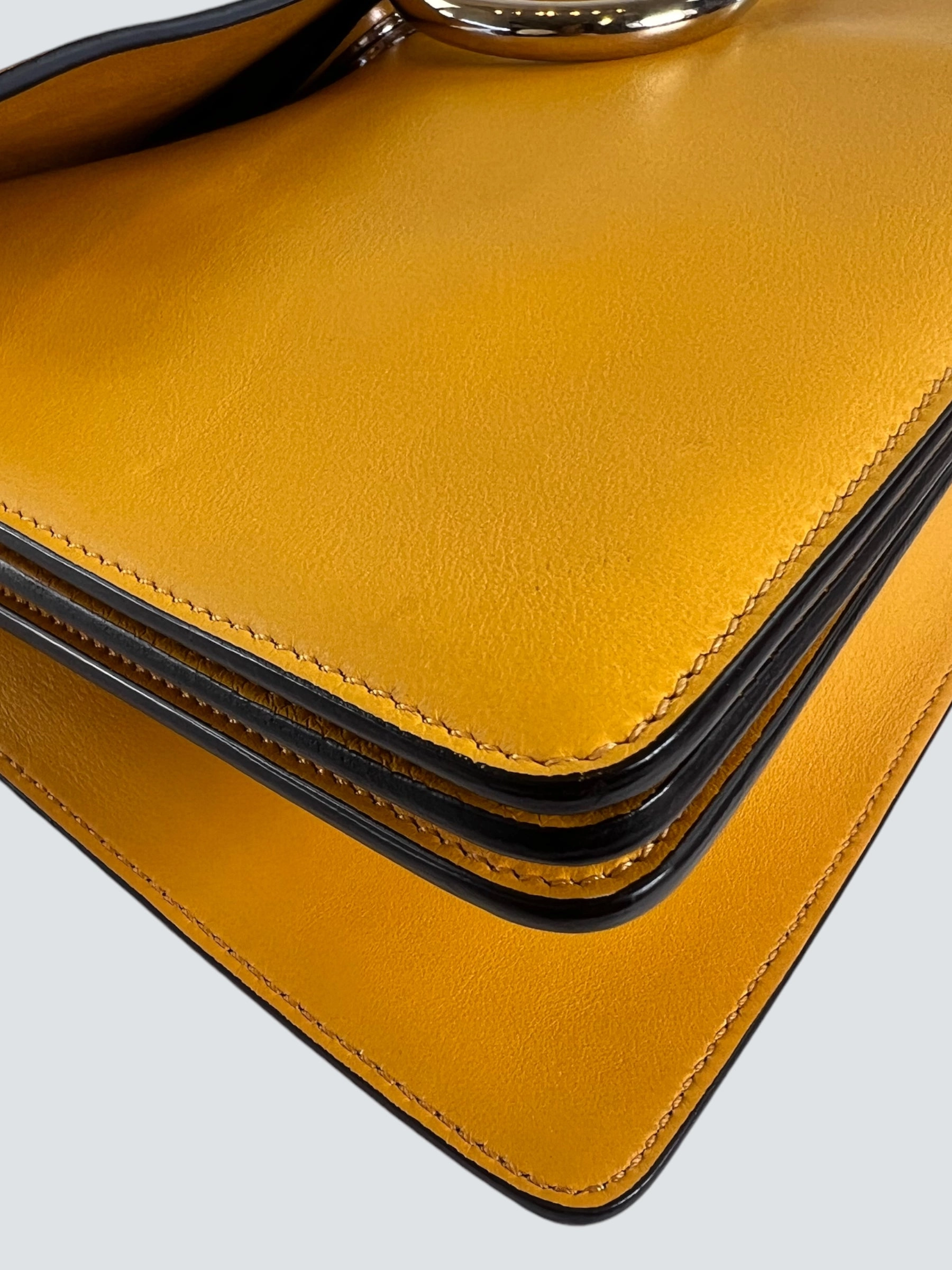 Chloe Mustard Suede & Leather Faye Crossbody