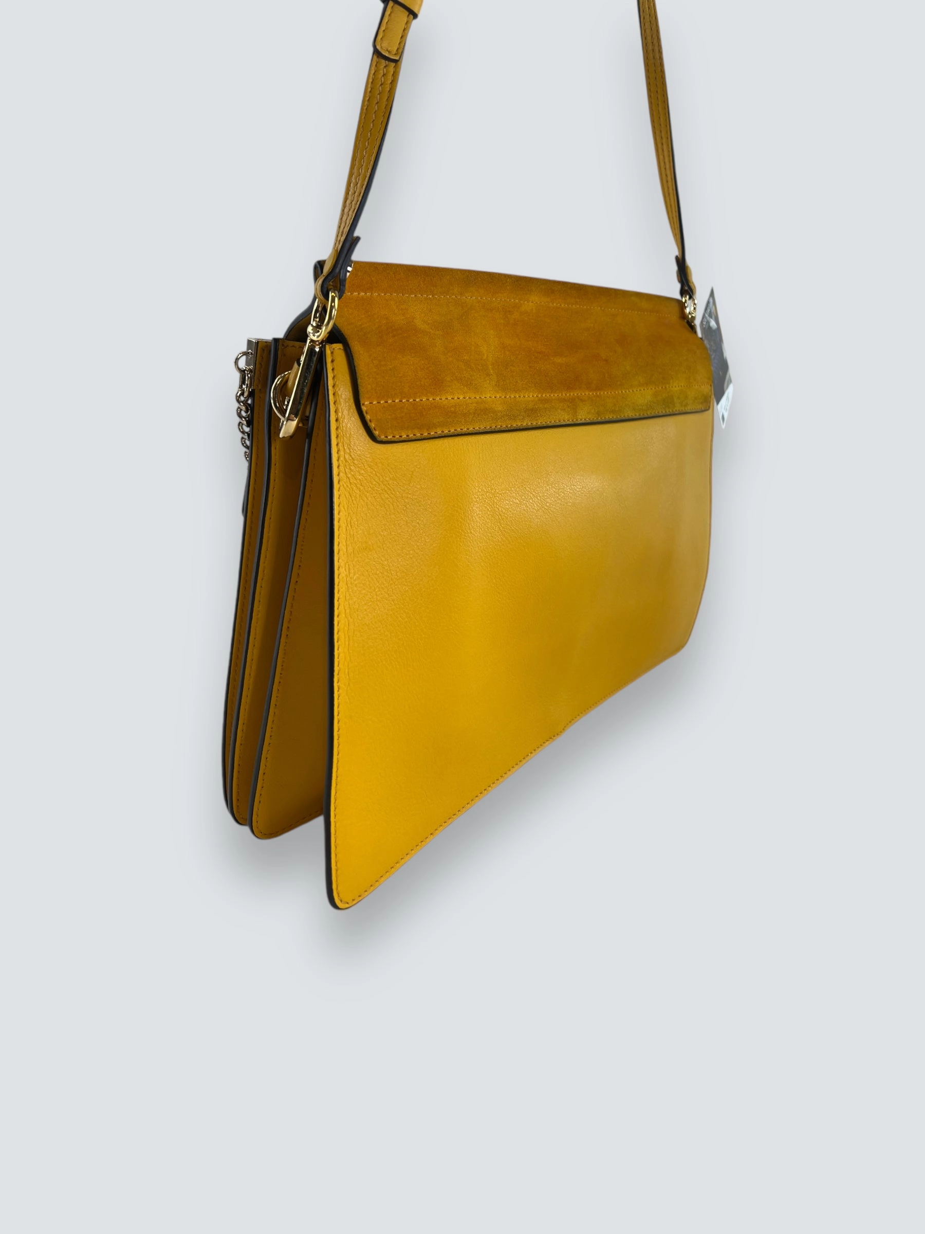 Chloe Mustard Suede & Leather Faye Crossbody