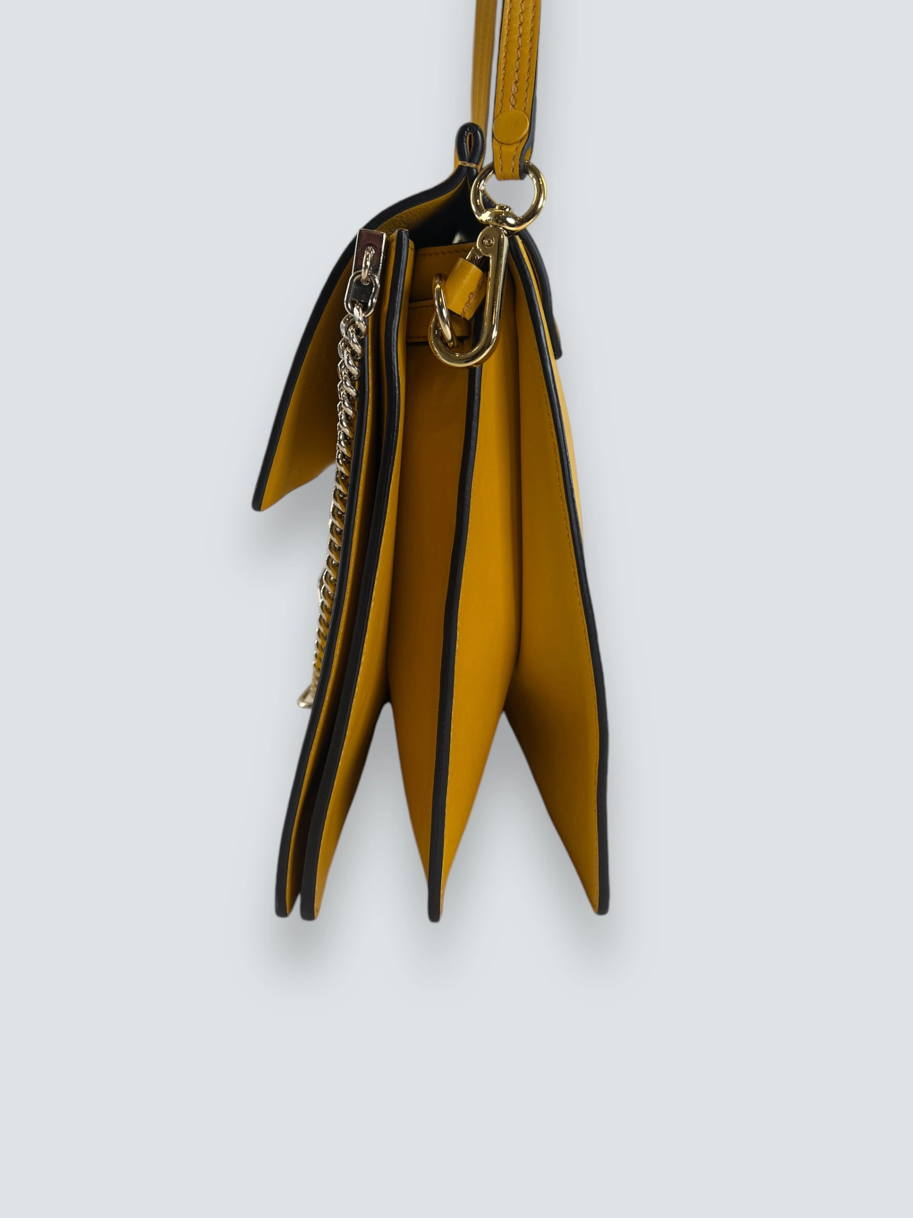 Chloe Mustard Suede & Leather Faye Crossbody