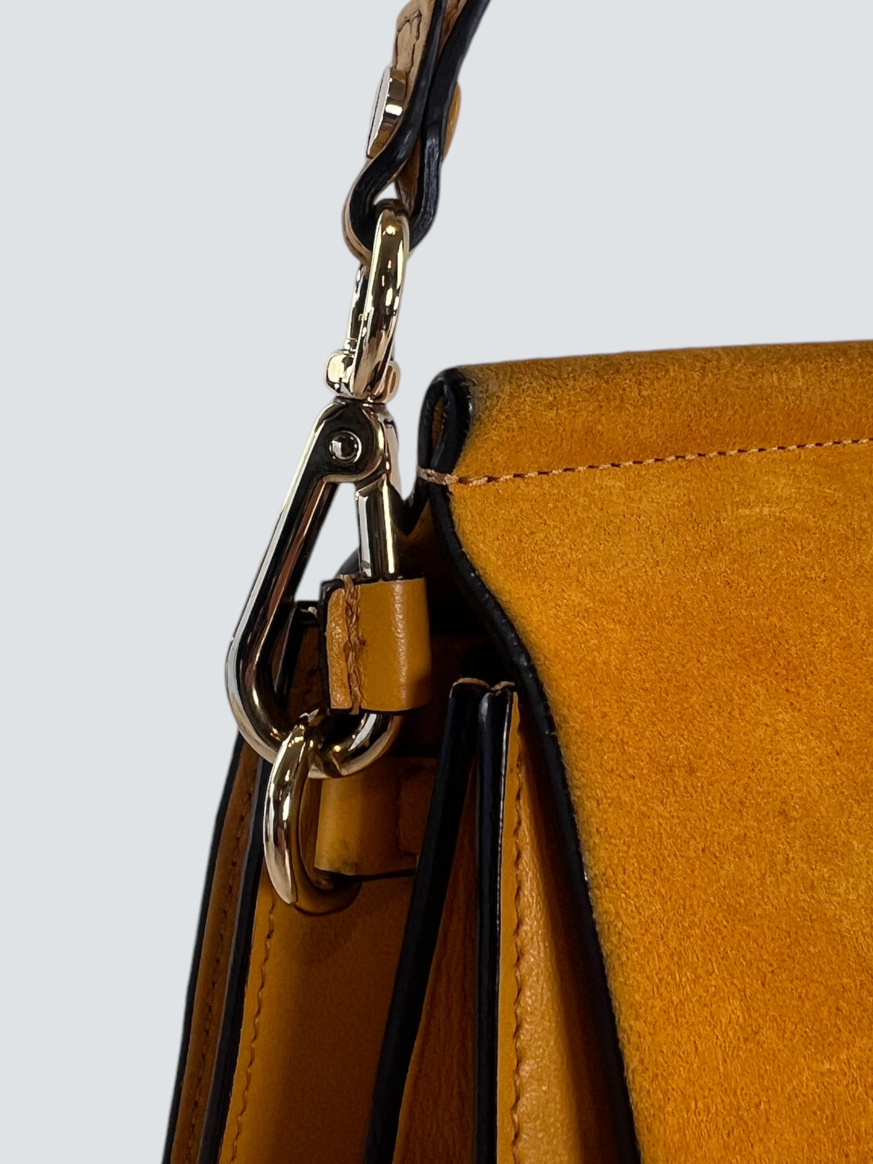 Chloe Mustard Suede & Leather Faye Crossbody