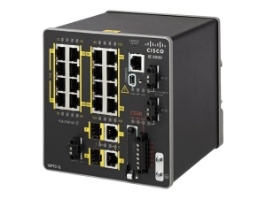 Cisco Industrial Ethernet 2000 Series - Switch - managed - 16 x 10/100 (PoE )   2 x combo Gigabit SFP - DIN rail mountable - IE-200016PTCGNX-RF