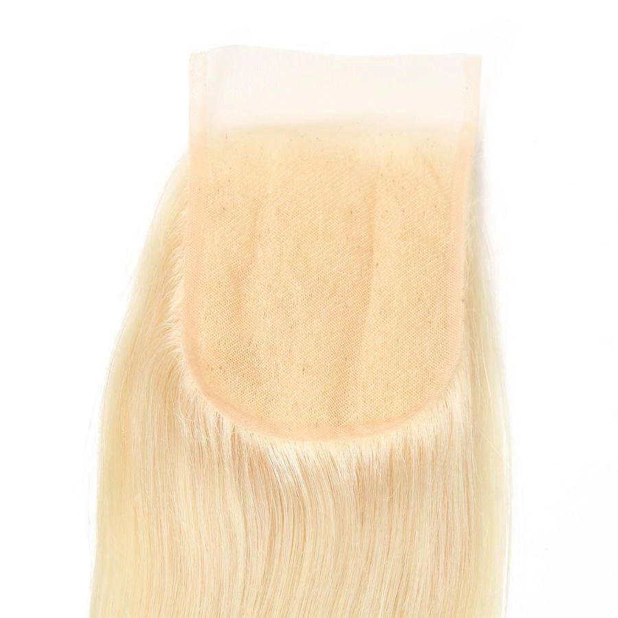 Clearance Deal | Lace Closure Only, 4x4 Transparent Lace Closure Piece 613# Blonde Color
