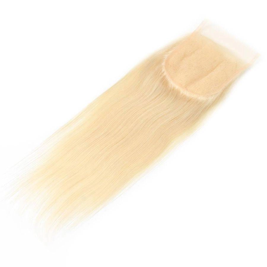 Clearance Deal | Lace Closure Only, 4x4 Transparent Lace Closure Piece 613# Blonde Color