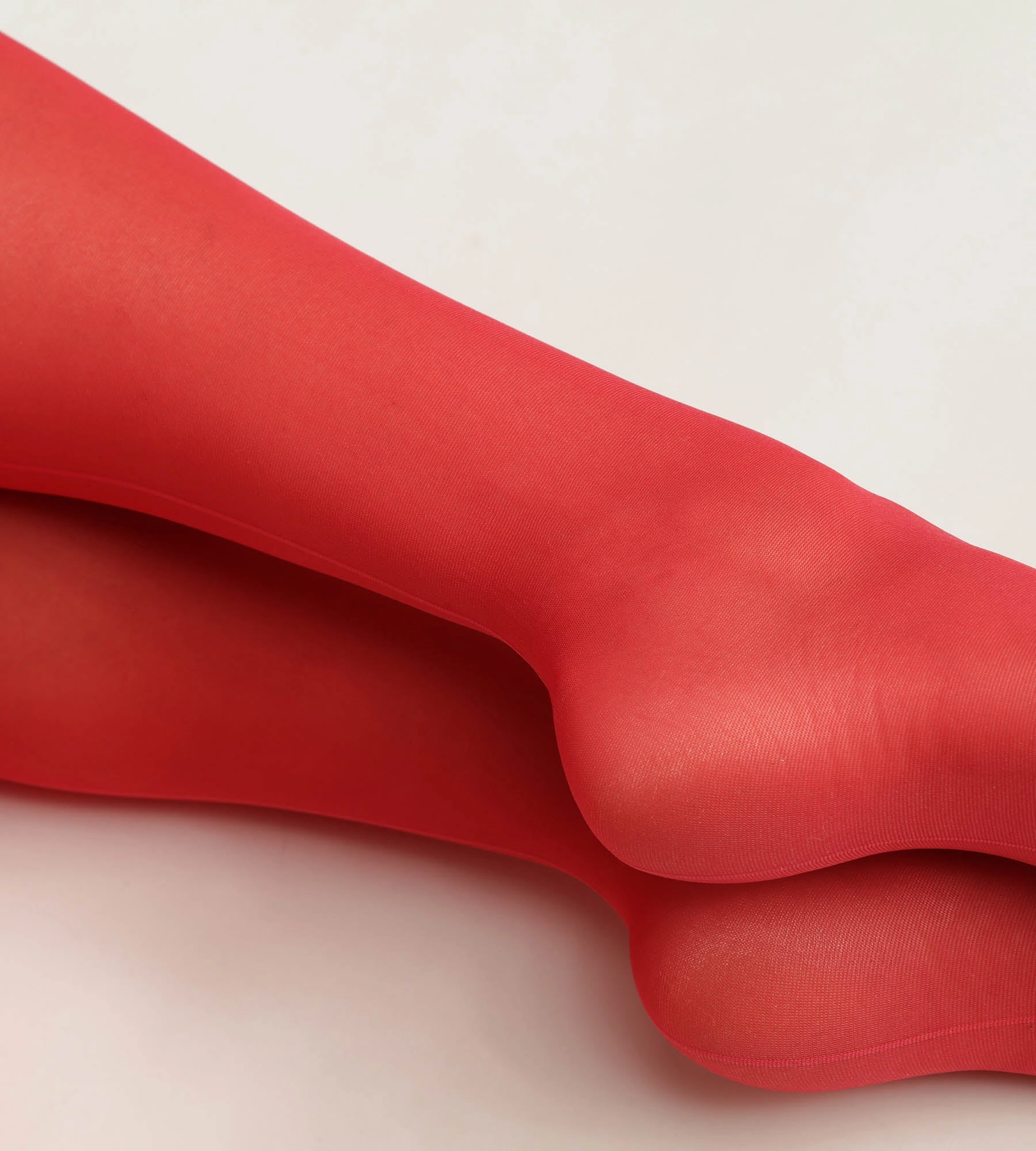 Collant femme Rouge transparent avec trait contrasté Dim Style