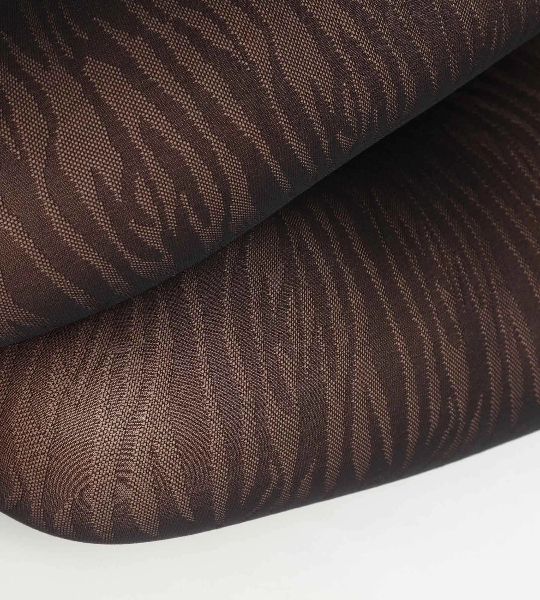 Collant transparent pour femme Noir à motif zèbre Dim Style