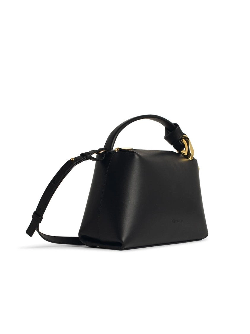 'Corner' Black Leather Bag