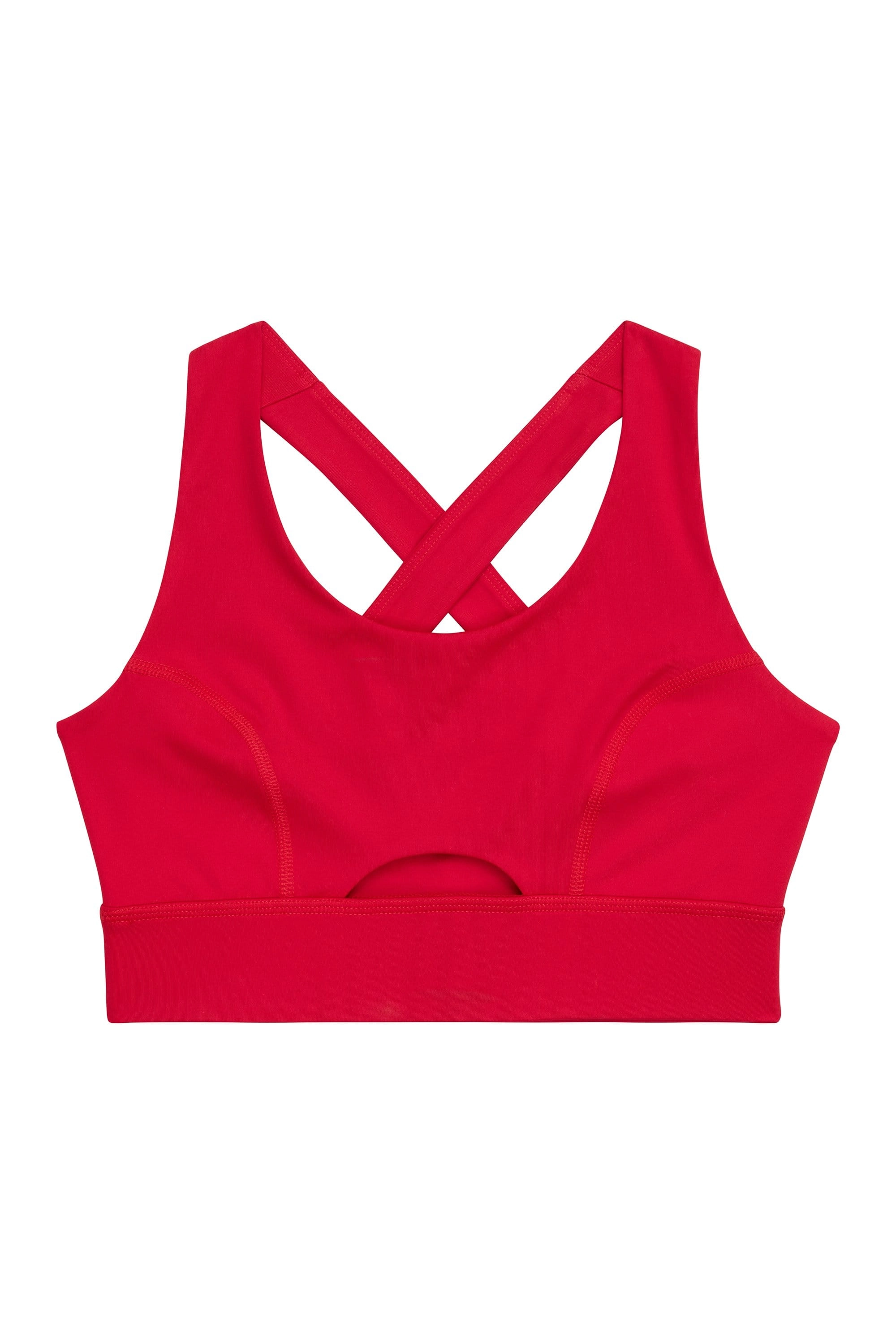 Cross Back Bra Red