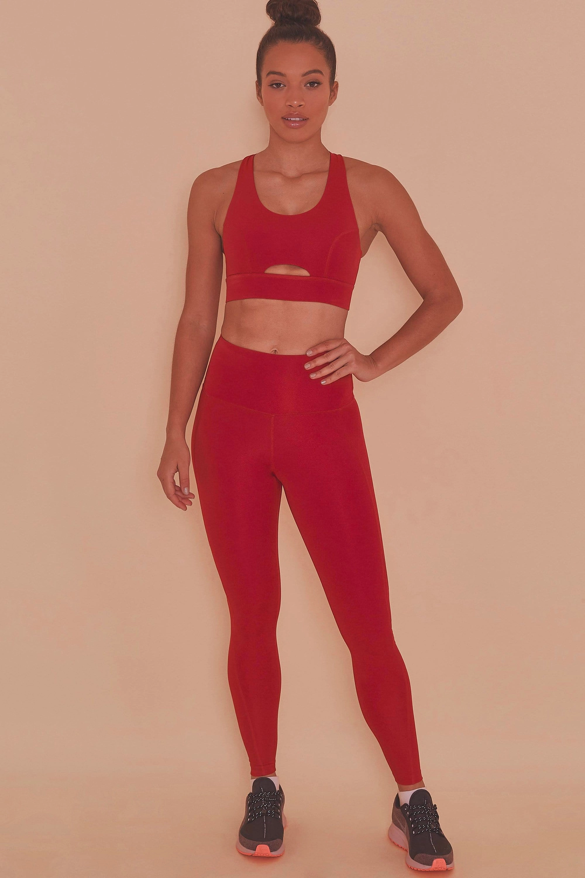 Cross Back Bra Red
