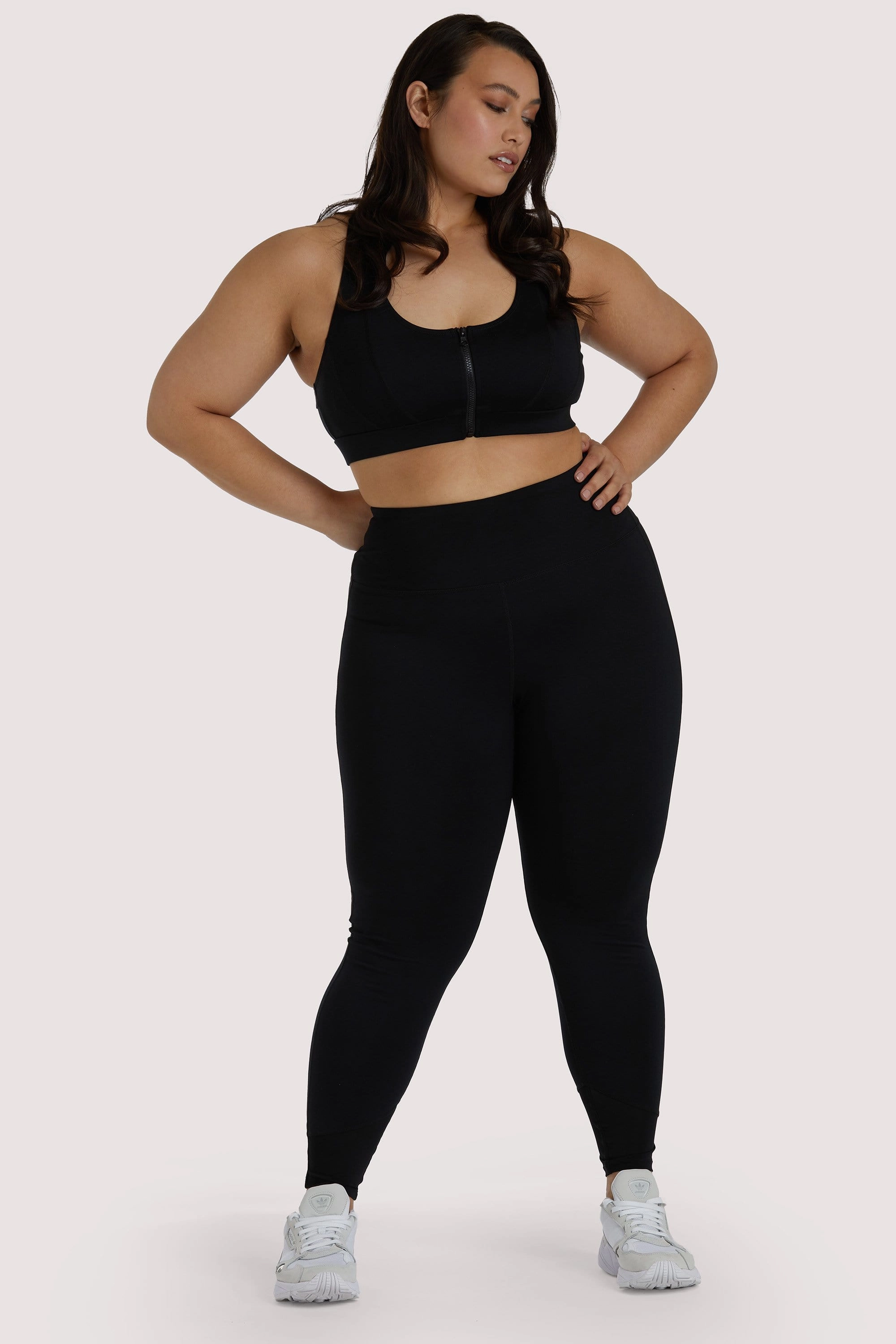 Eco Black Zip Front Curve Bra