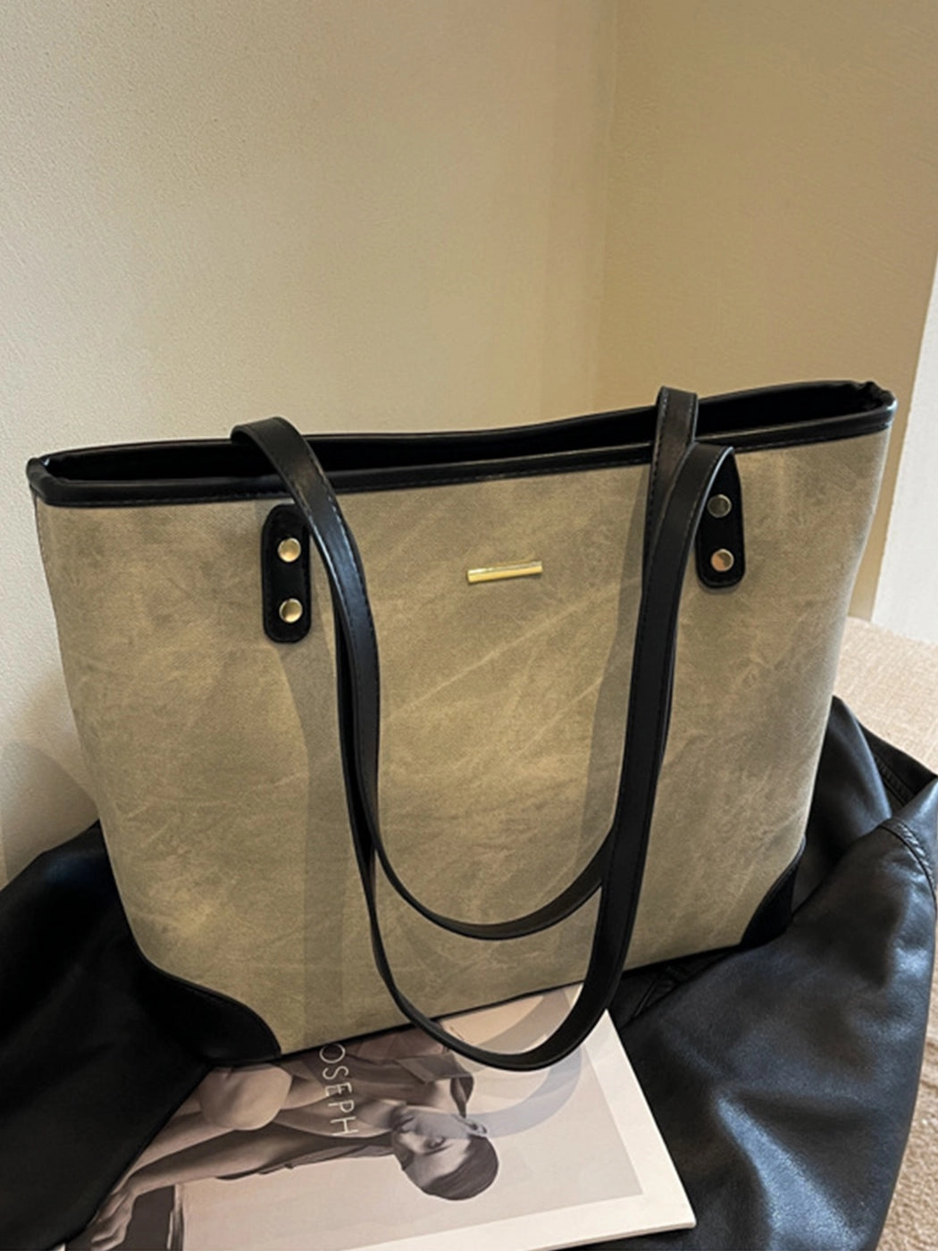 Fashion Textured Large Capacity Tote Shoulder Bag